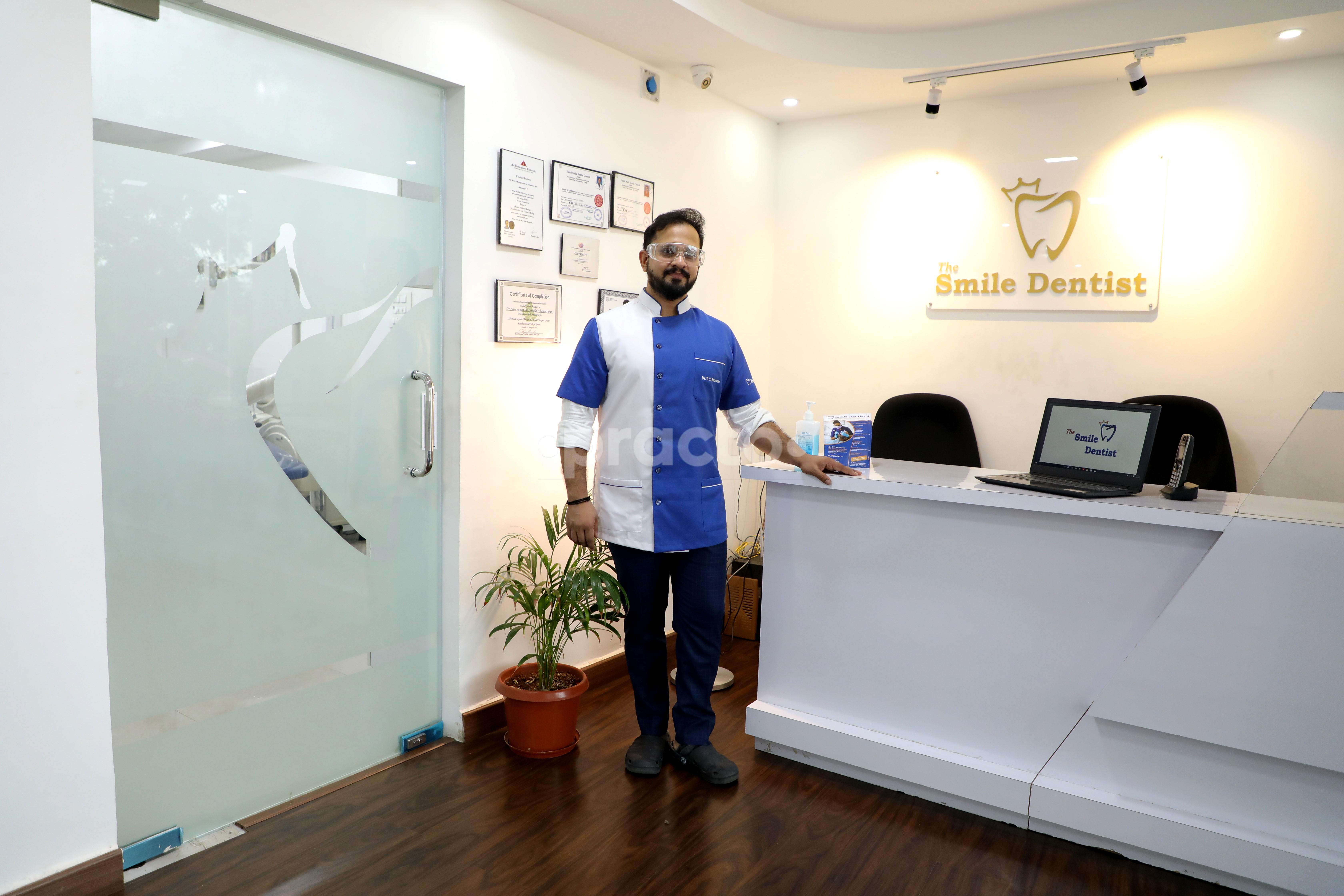 Reception Area at The Smile Dentist & Designer Kolathur Chennai