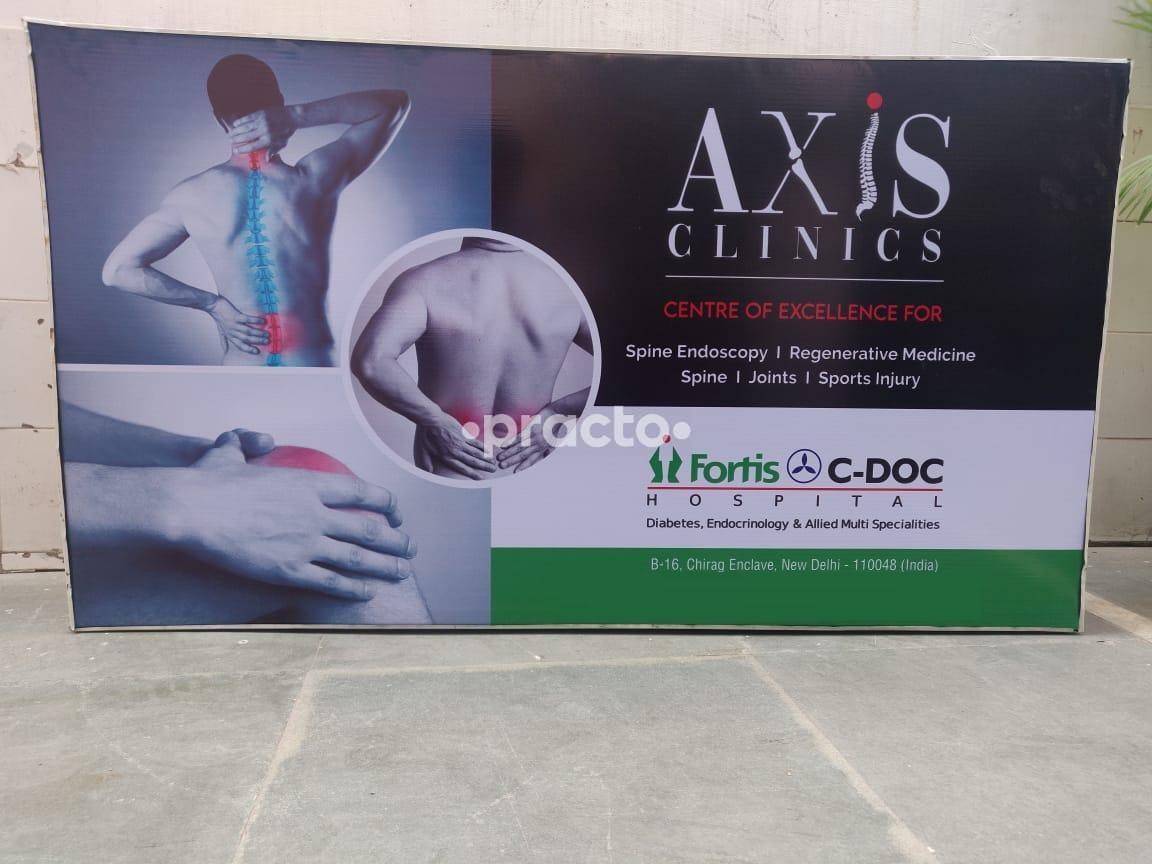 Establishment board at Axis Clinics Greater Kailash Delhi
