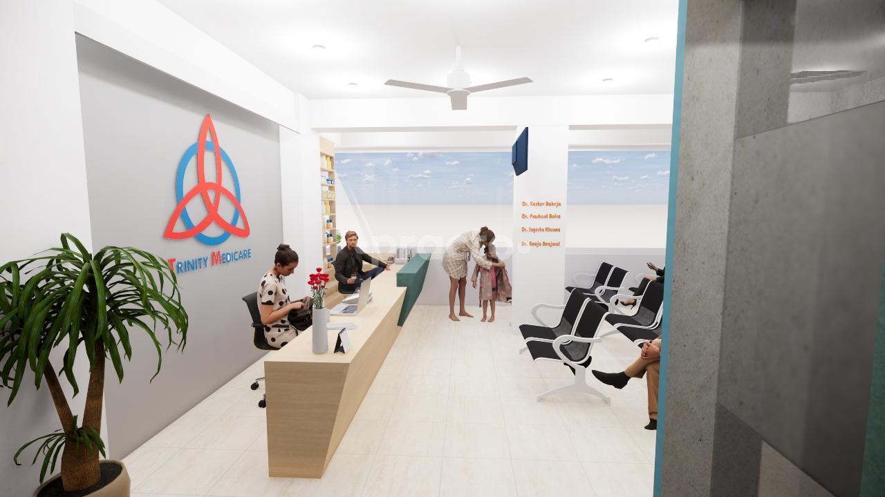 Reception Area at Trinity Medicare Superspeciality Clinic Sector 104 Noida