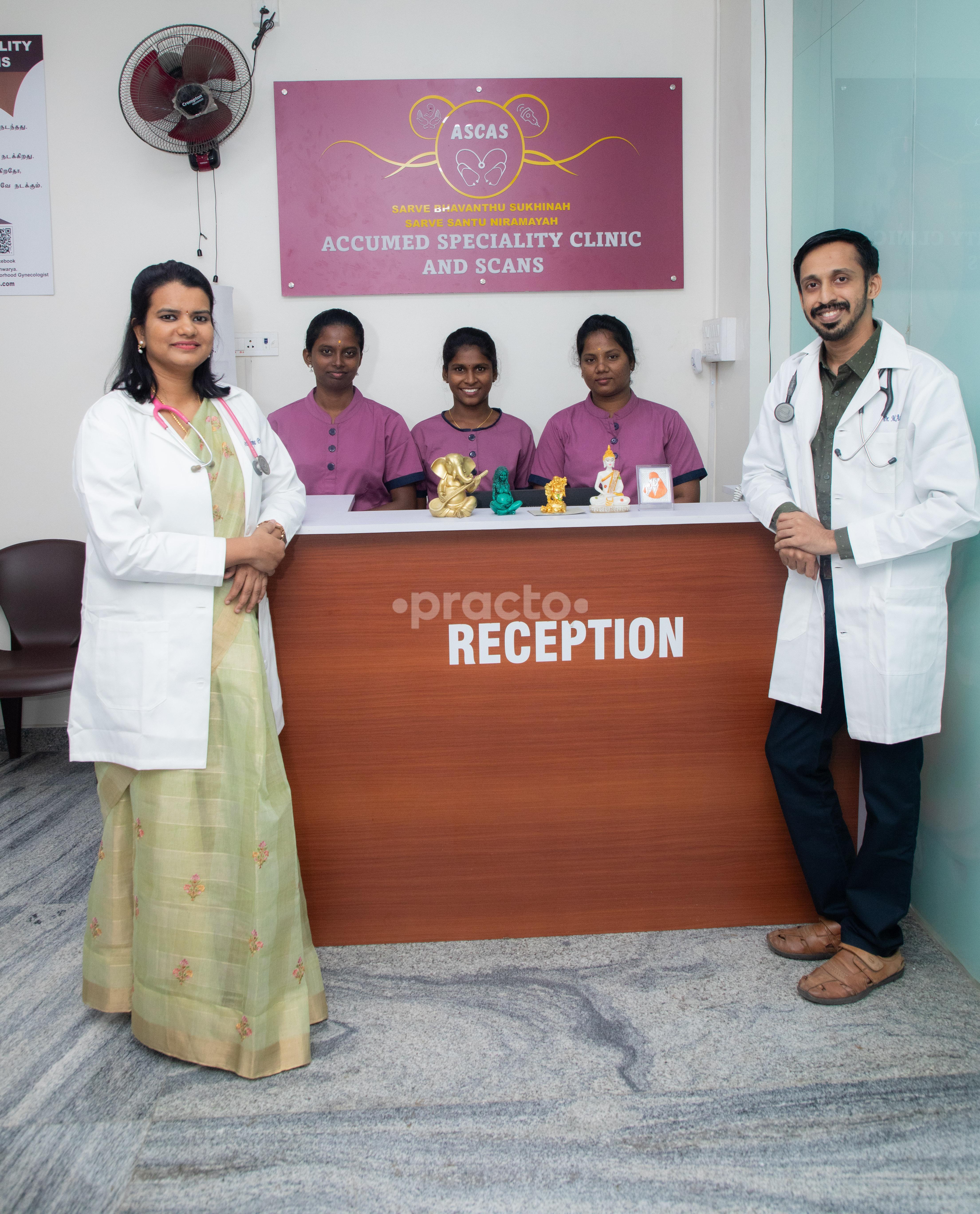 Reception Area at Accumed Speciality Clinic and Scans  Valasaravakkam Chennai