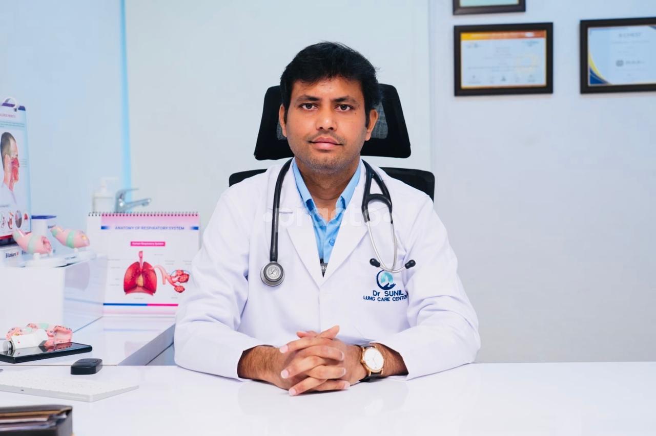 Doctor Names Board at Dr. SUNIL LUNG CARE CENTER Kukatpally Hyderabad