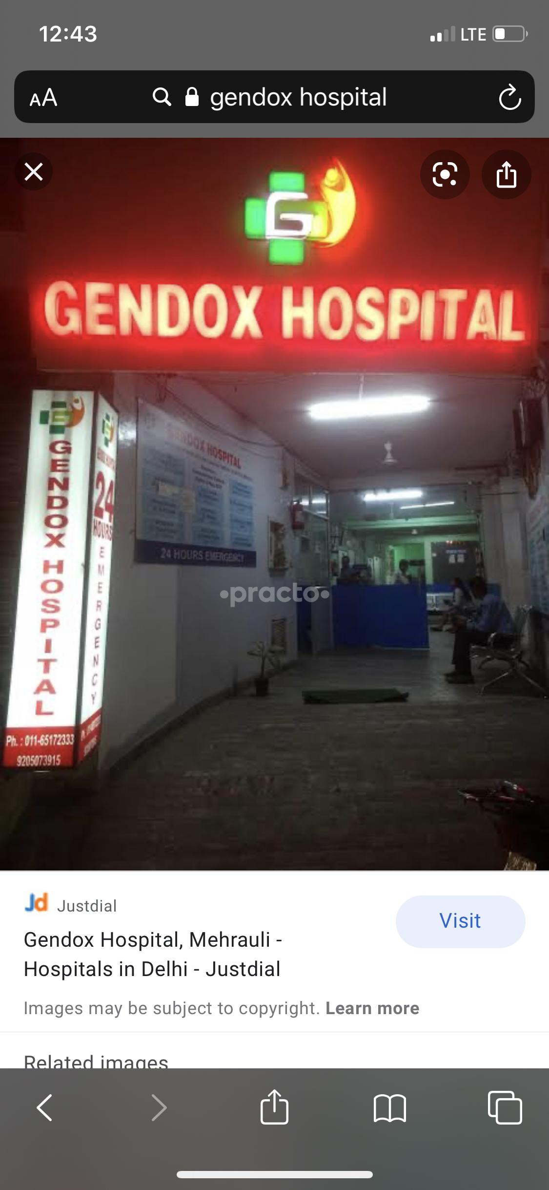 Gendox Hospital Mehrauli Delhi