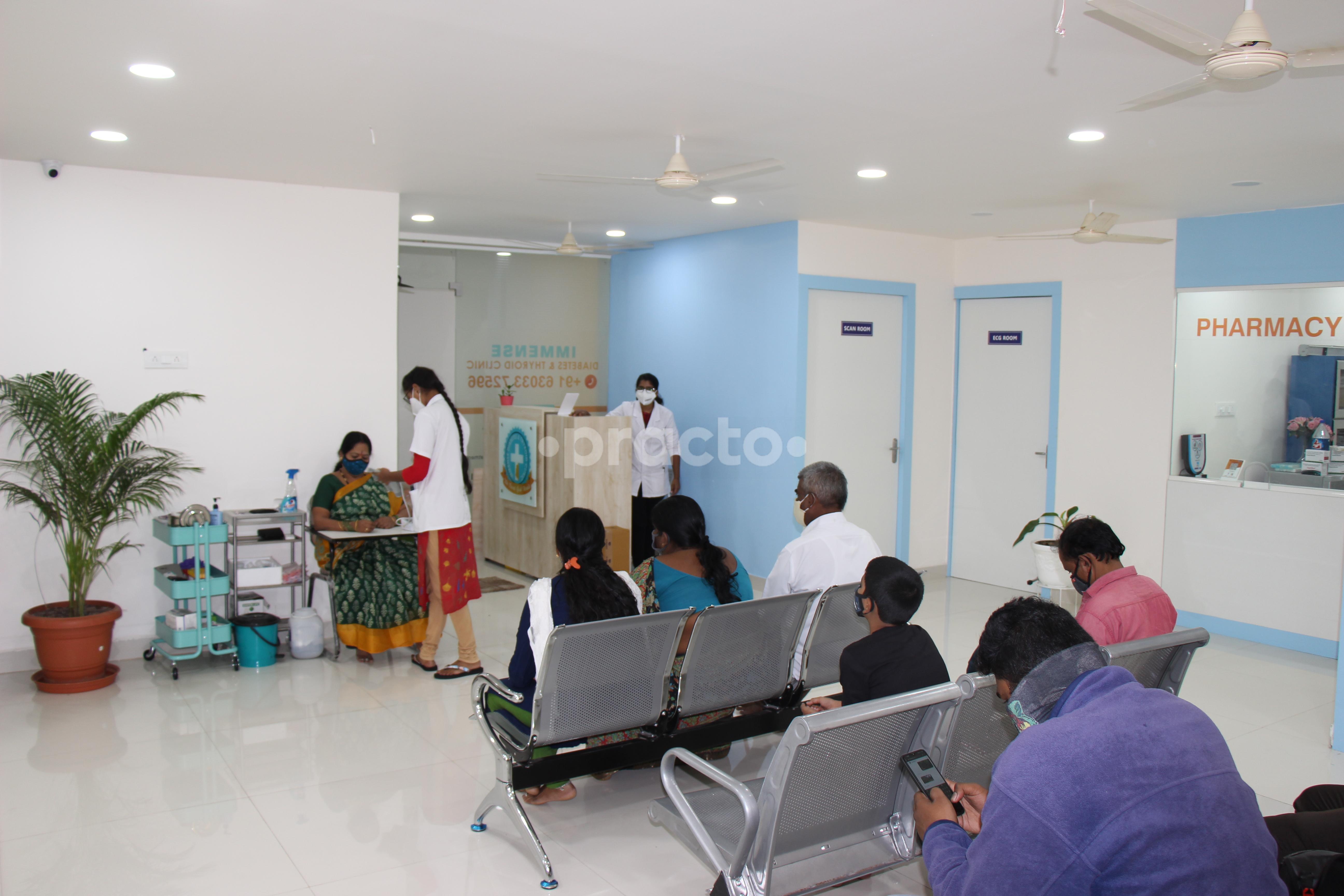 Waiting Area at Immense Diabetes & Thyroid Clinic KPHB Hyderabad