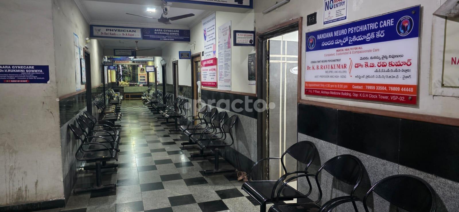 Waiting Area at Nandana Mind Brain Care Maharani Peta Visakhapatnam