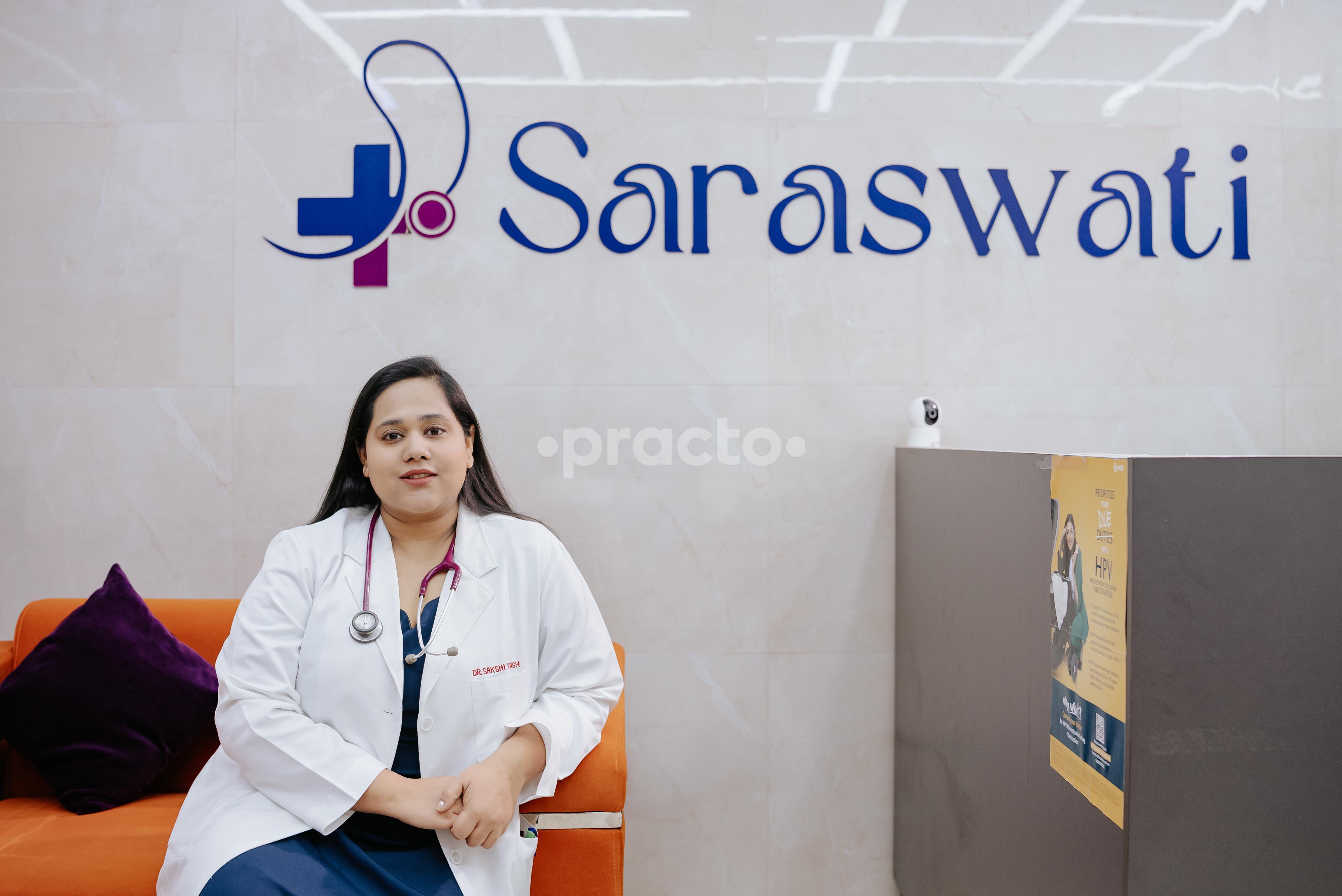 Reception Area at Saraswati Multispeciality Clinic Sector 46 Noida