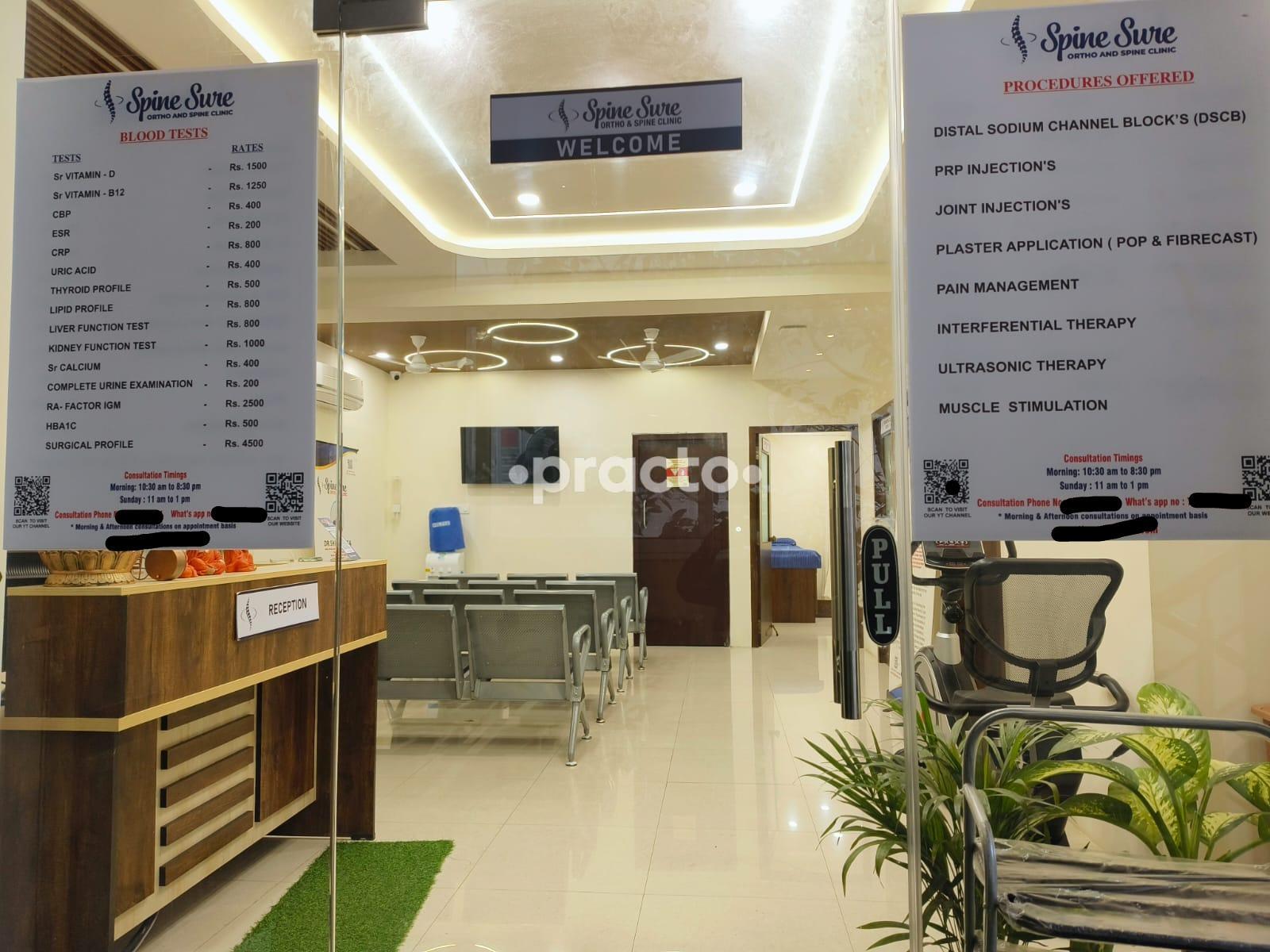 Reception Area at Spinesure Ortho  and Spine Clinic Kondapur Hyderabad