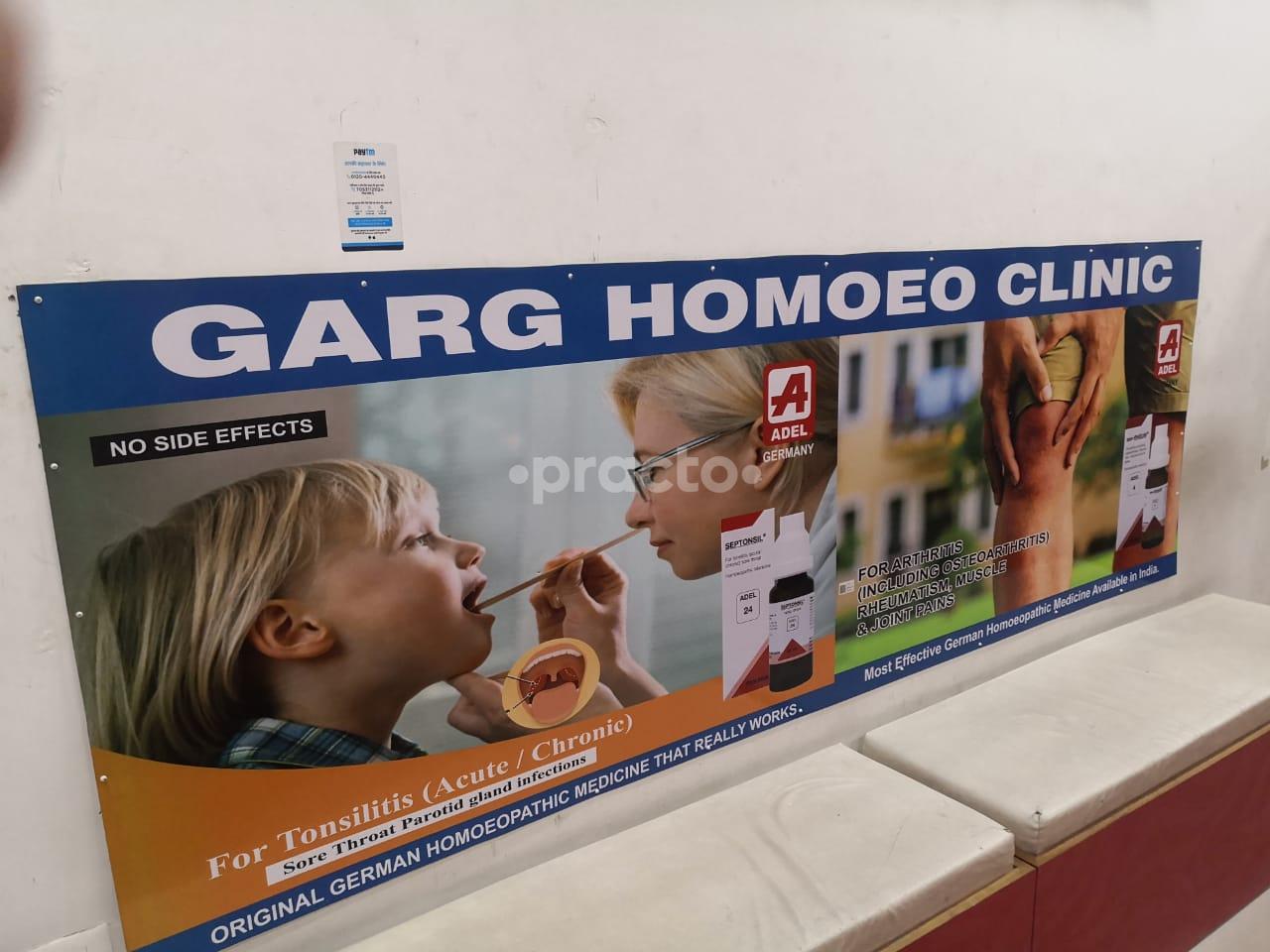 Establishment board at Garg Homoeo Clinic Sikandra Agra