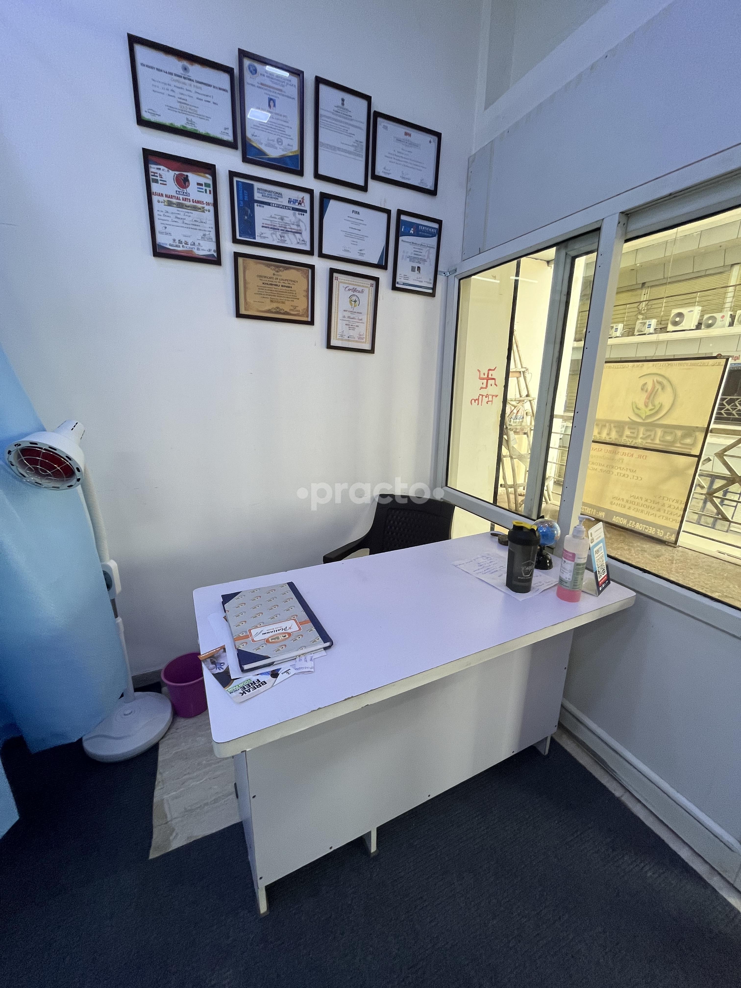 Reception Area at Corefit Physiocare Vaishali Ghaziabad