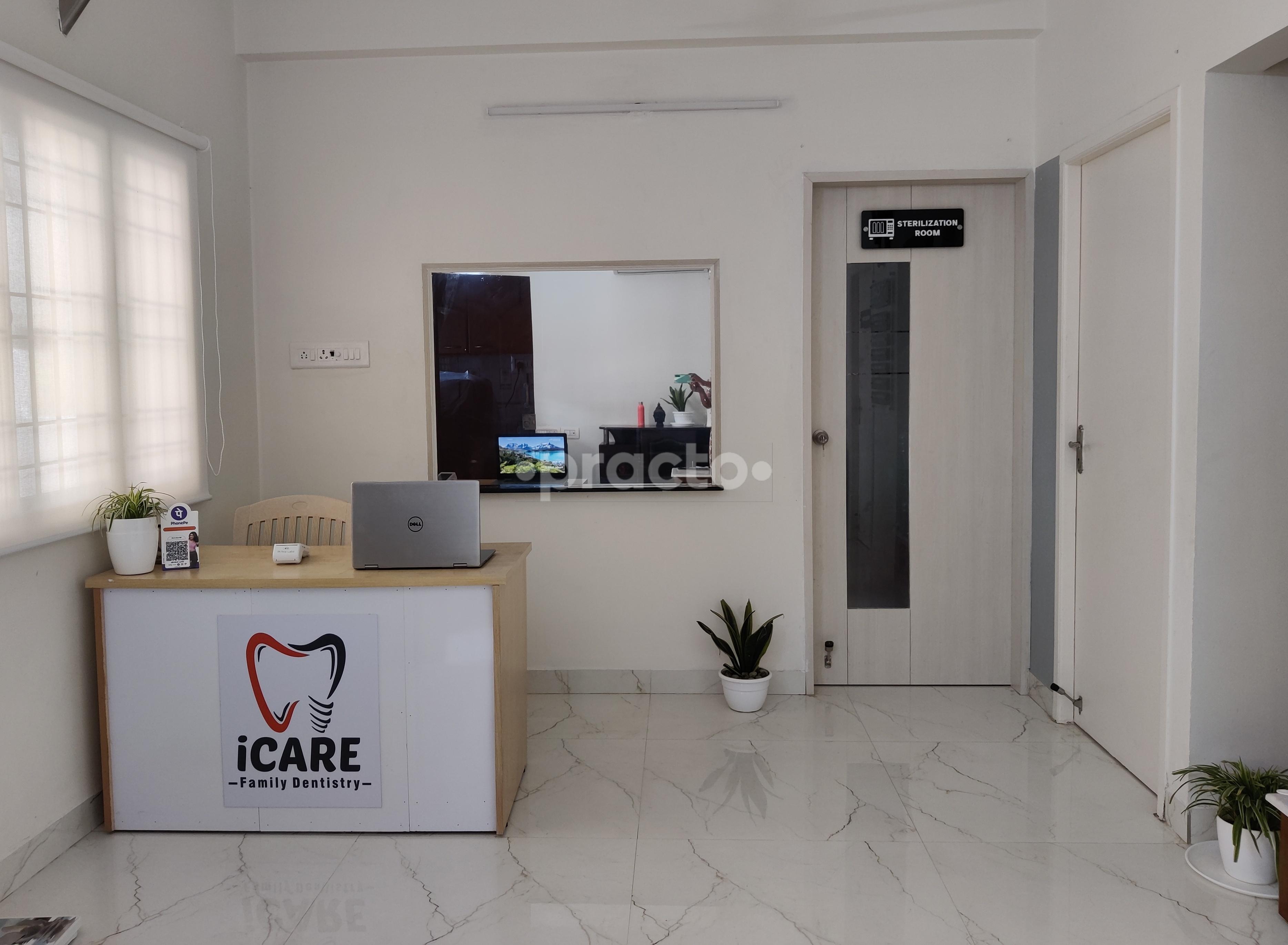 Reception Area at icare Family Dentistry Kandanchavadi Chennai
