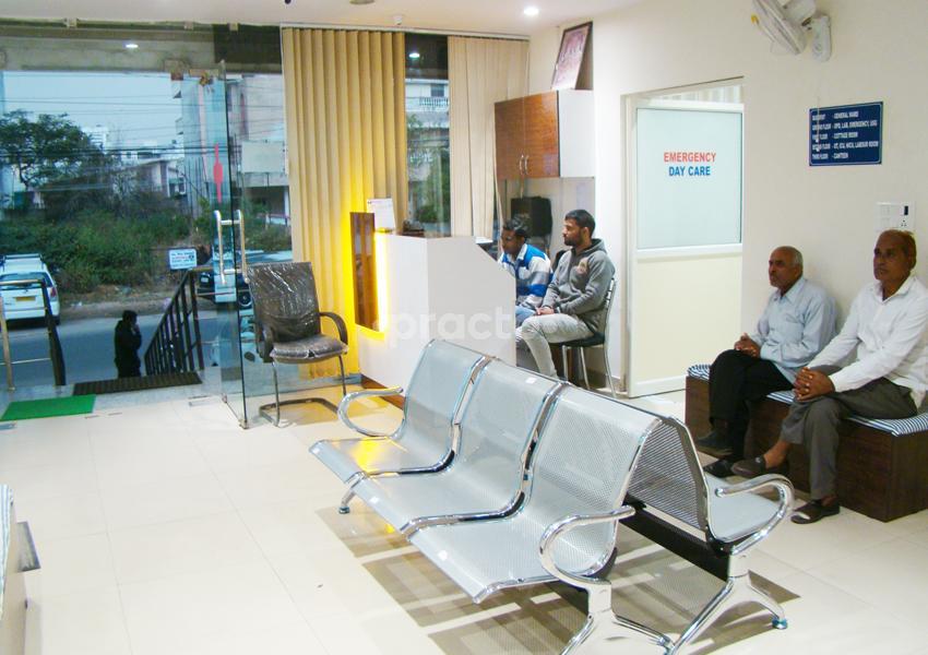 Reception Area at R N Multispeciality Hospital Nirman Nagar Jaipur
