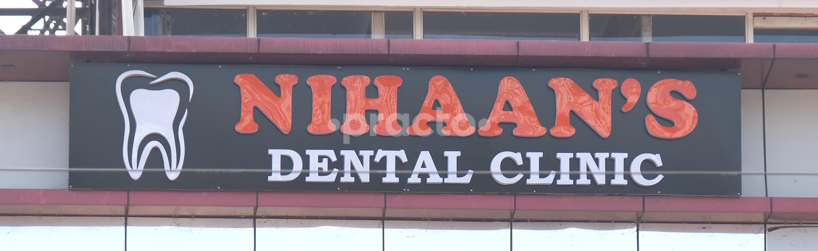 Establishment board at Nihaans Dental Clinic Gachibowli Hyderabad