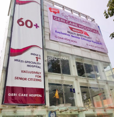 Reception Area at Geri Care Hospital Kodambakkam Chennai