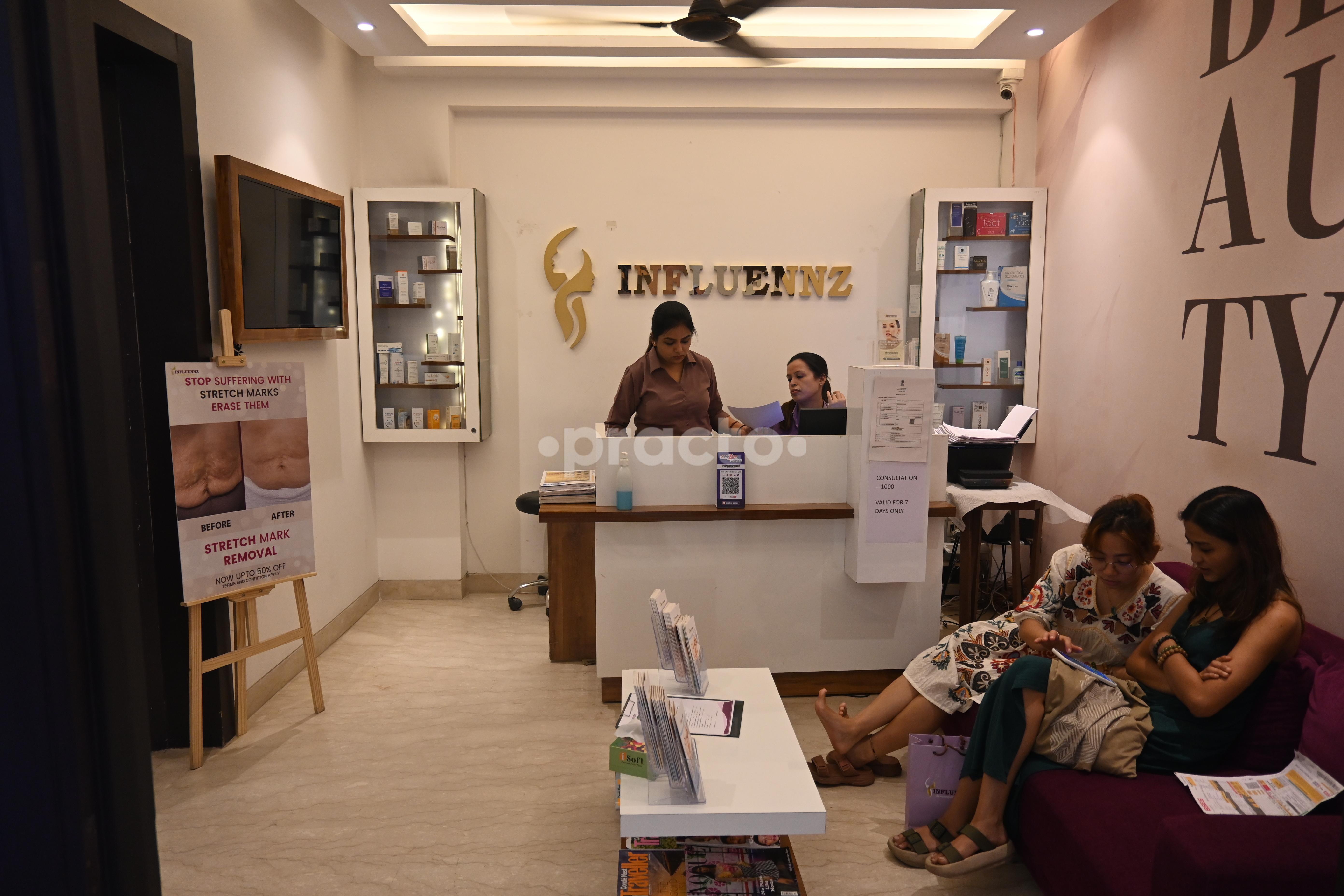 Reception Area at Influennz Skin & Hair Clinic Hauz Khas Delhi