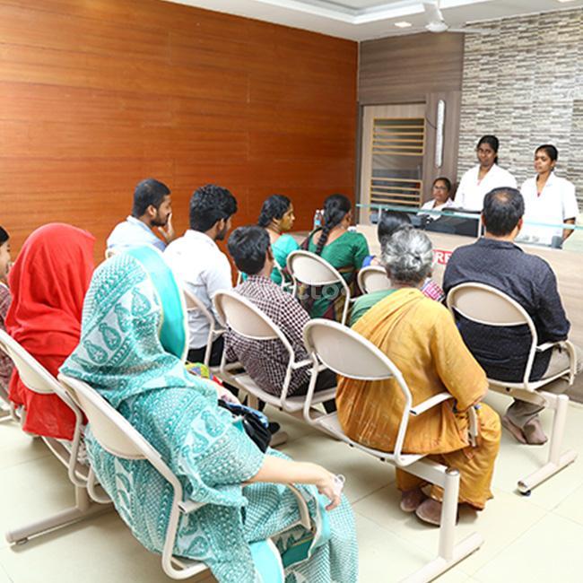 Reception Area at Fathimah Eye Clinic Santhome Chennai