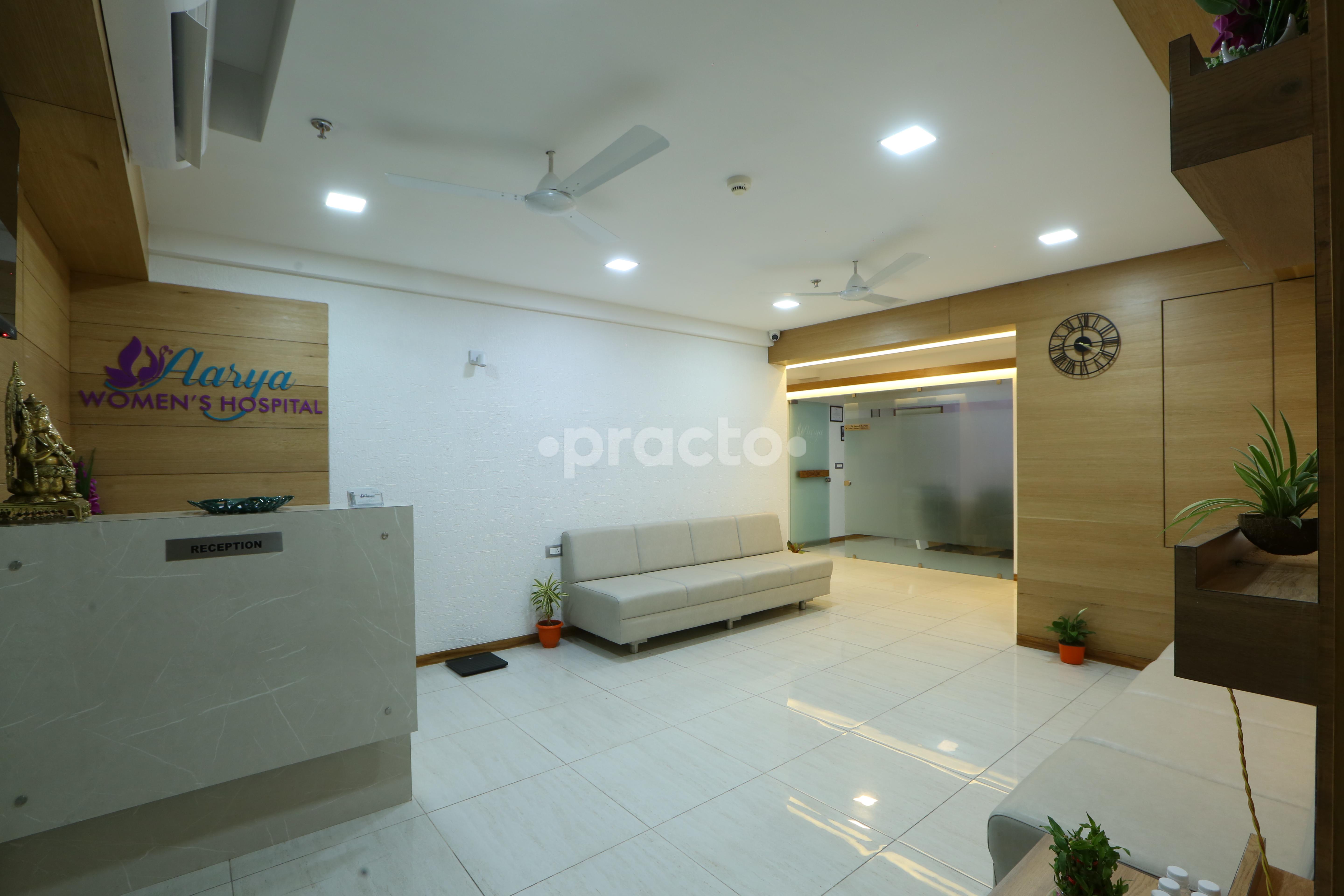 Reception Area at Aarya Women's Hospital Gurukul Road Ahmedabad