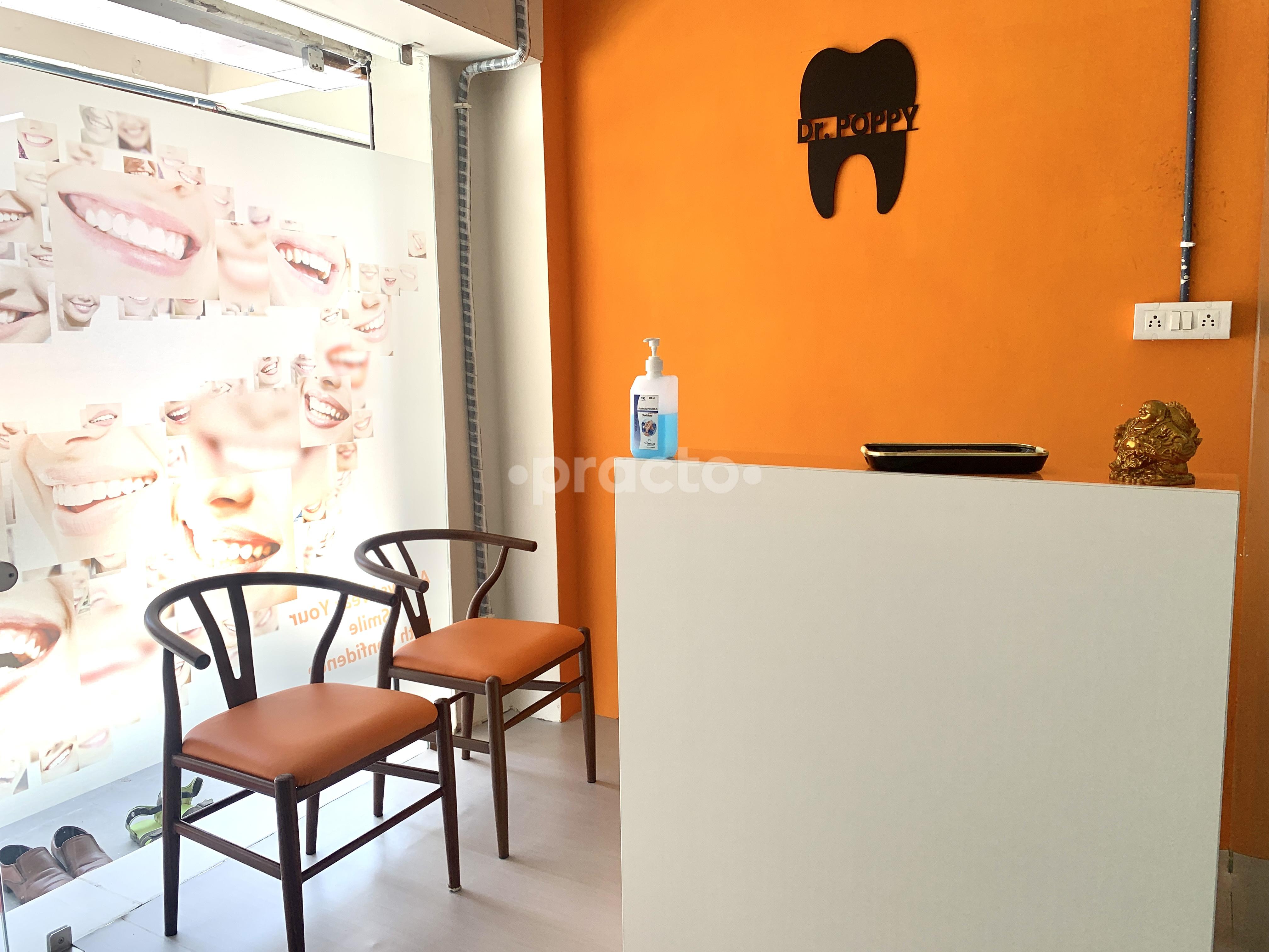 Reception Area at Dr. Poppy Dental & Facial Aesthetic Clinic Vastrapur Ahmedabad