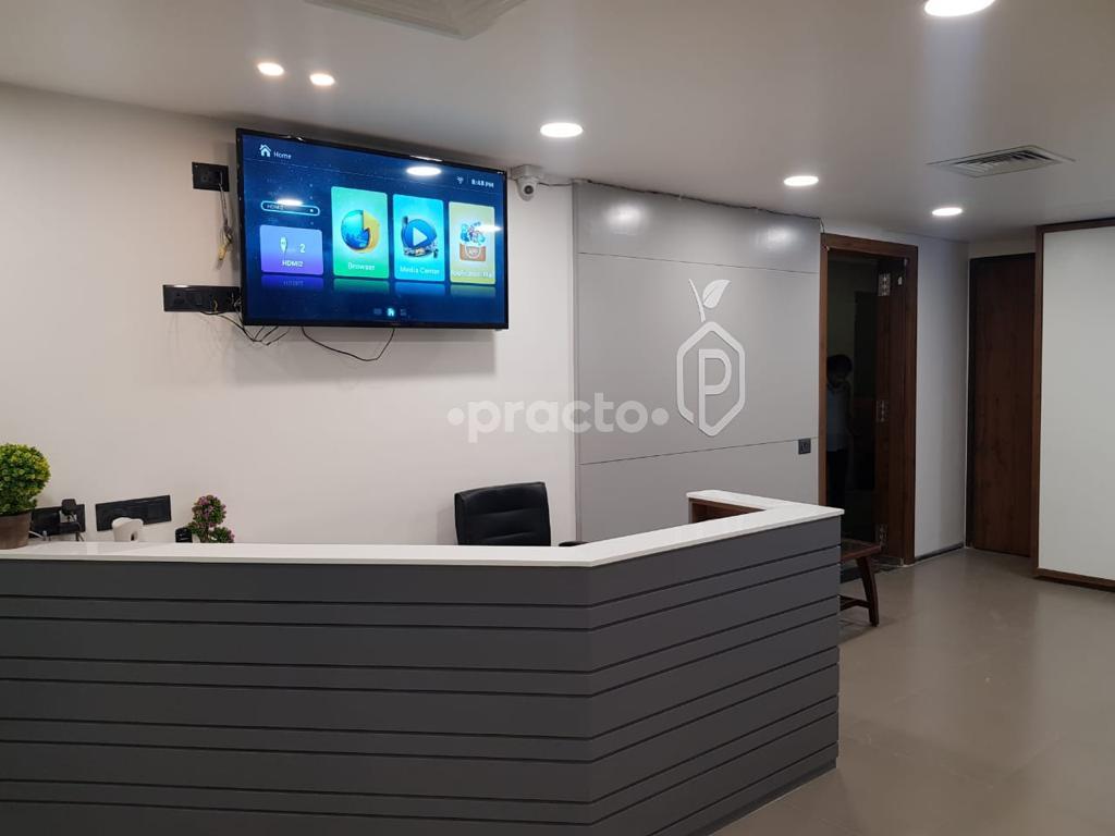 Reception desk at Dr. Pooja Arora's Clinic Vesu Surat