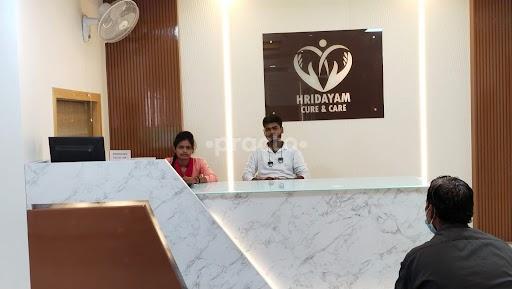 Reception desk at Hridayam Cure and Care Clinic Kalyanpur Lucknow