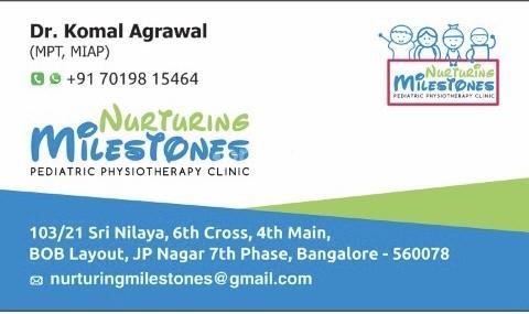 Nurturing Milestones - Pediatric Physiotherapy Clinic JP Nagar 7 Phase Bangalore