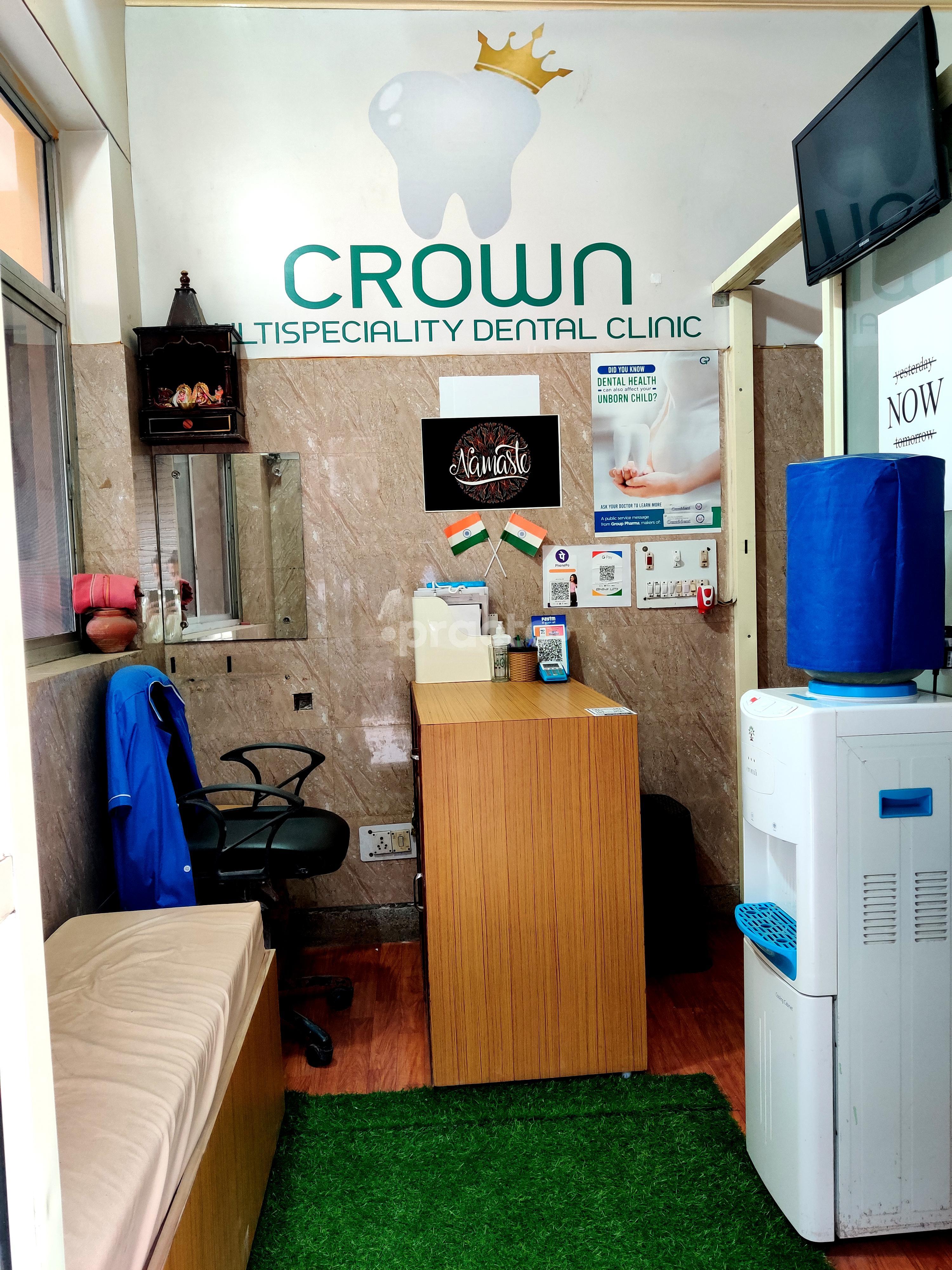 Reception Area at Crown Multispecialty Dental Clinic Uttam Nagar Delhi