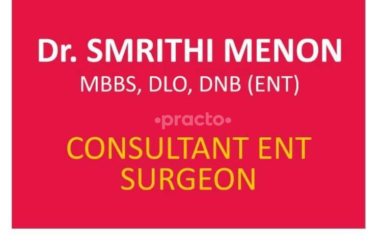 Dr Smrithi Menon ENT Clinic Singanallur Coimbatore