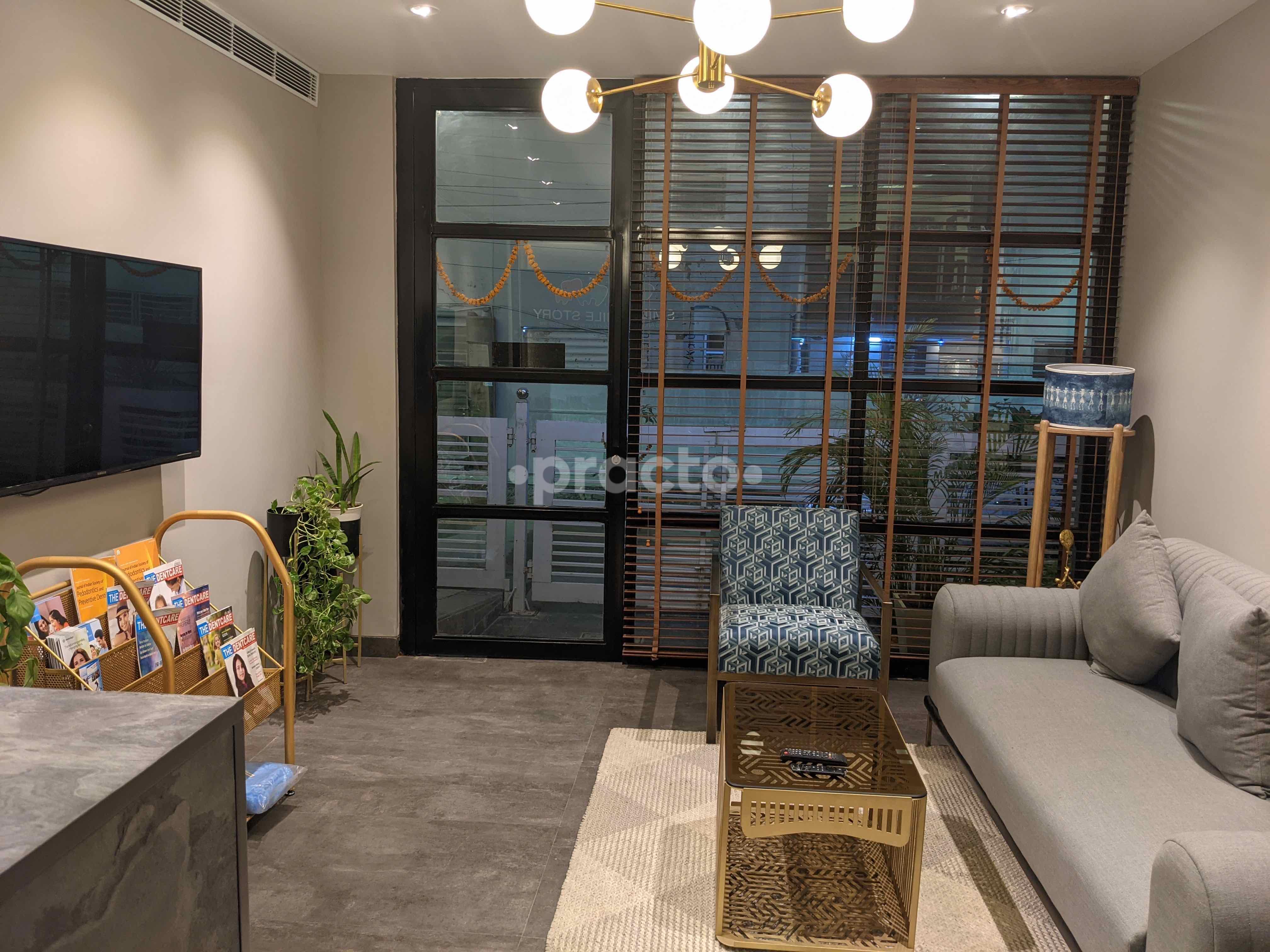 Reception Area at Smile Story Dental Clinic And Iris Eye Care Gurgaon Sector 43 Gurgaon
