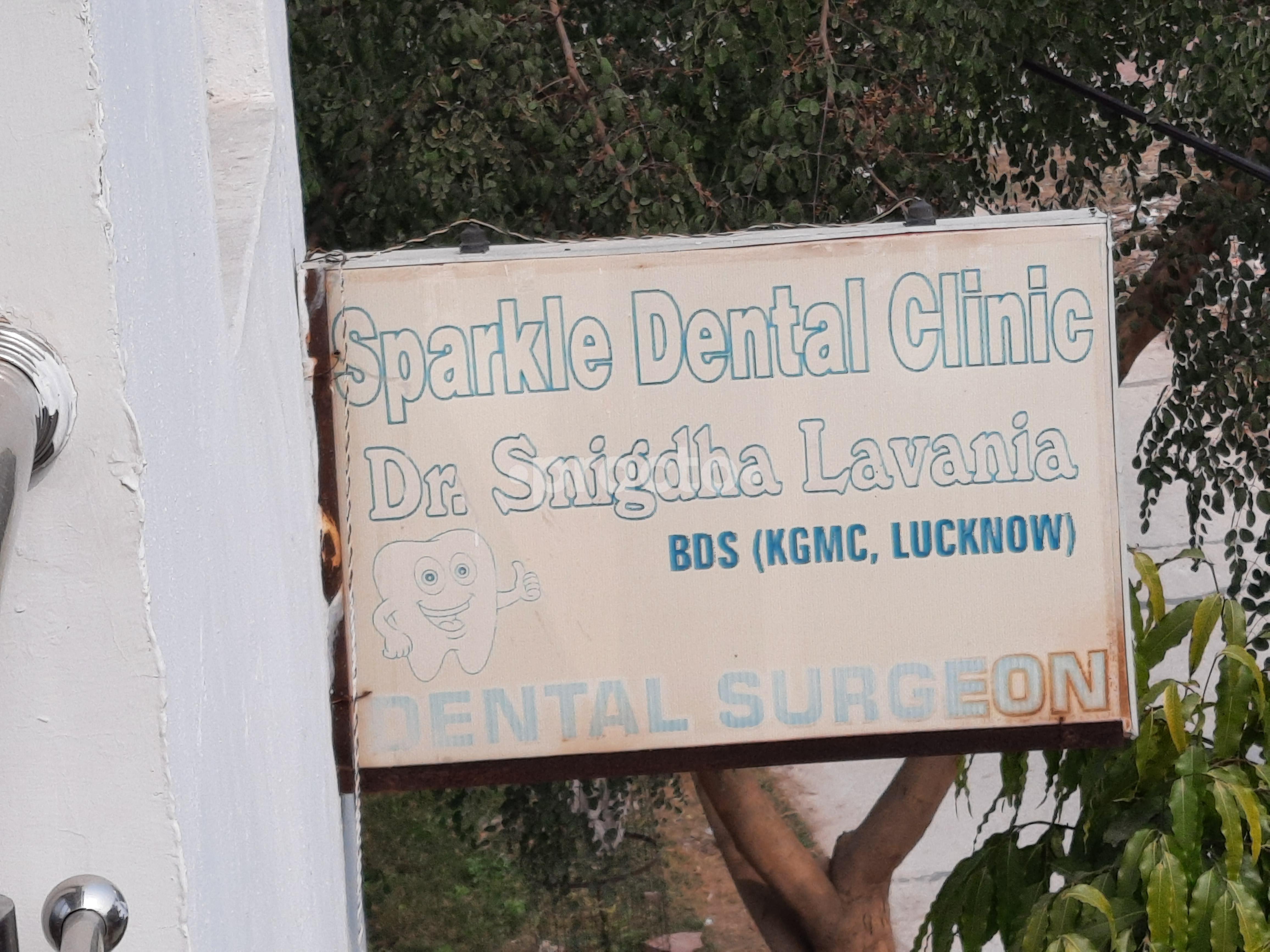 Establishment board at Sparkle Dental Clinic Sikandra Agra