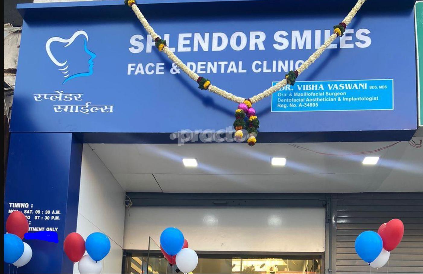 Establishment board at Splendor Smiles Face & Dental Clinic Camp Pune