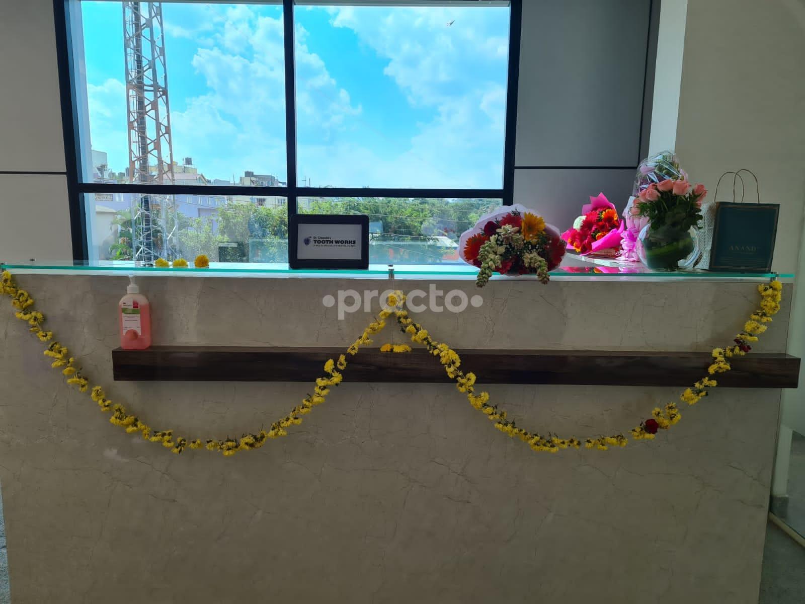 Reception Area at Dr. Chandni's ToothWorks Marathahalli Bangalore