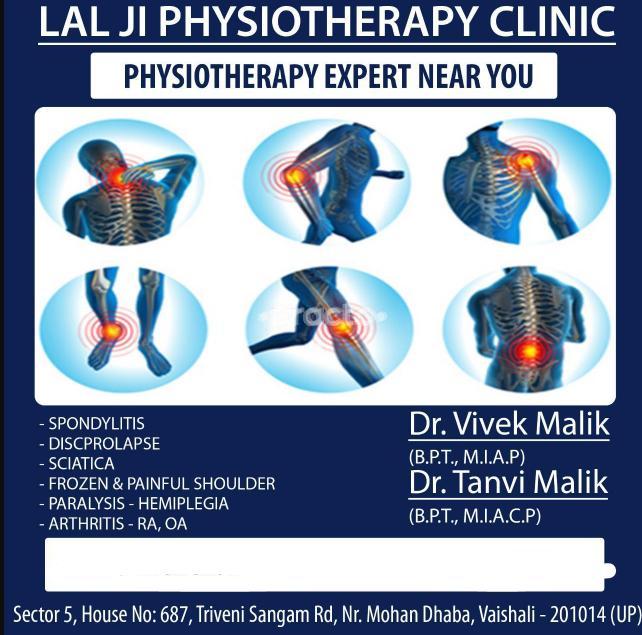 Establishment board at Lal Ji Physiotherapy Vaishali Ghaziabad