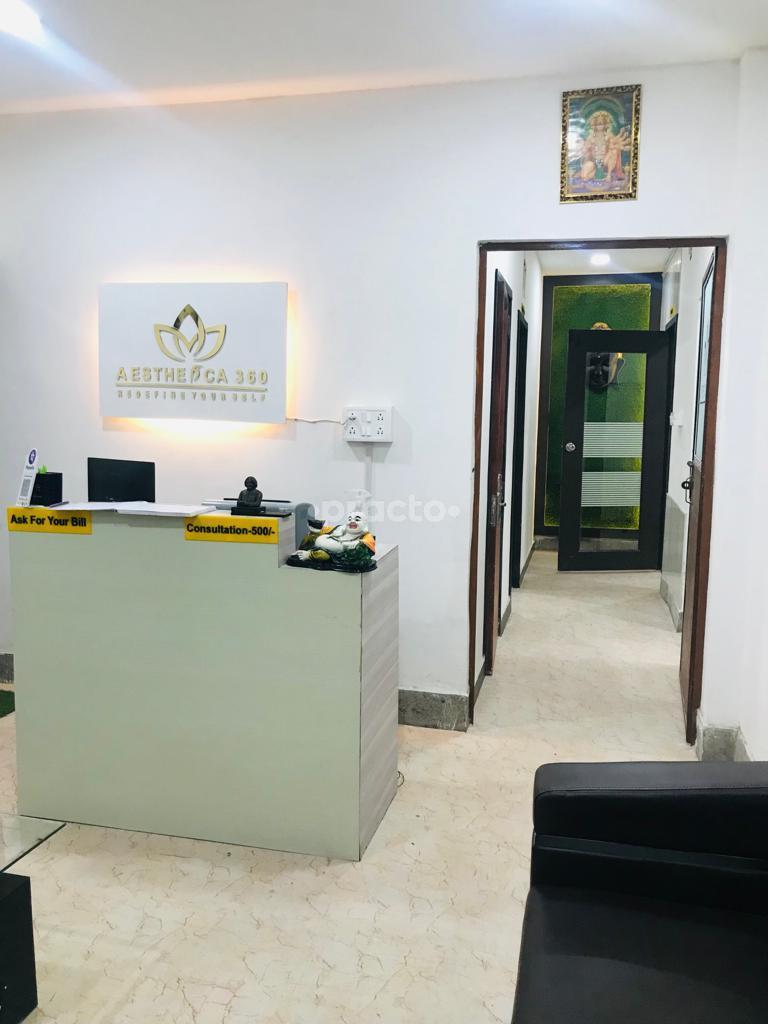 Reception Area at Aesthetica360 Beta I Greater Noida
