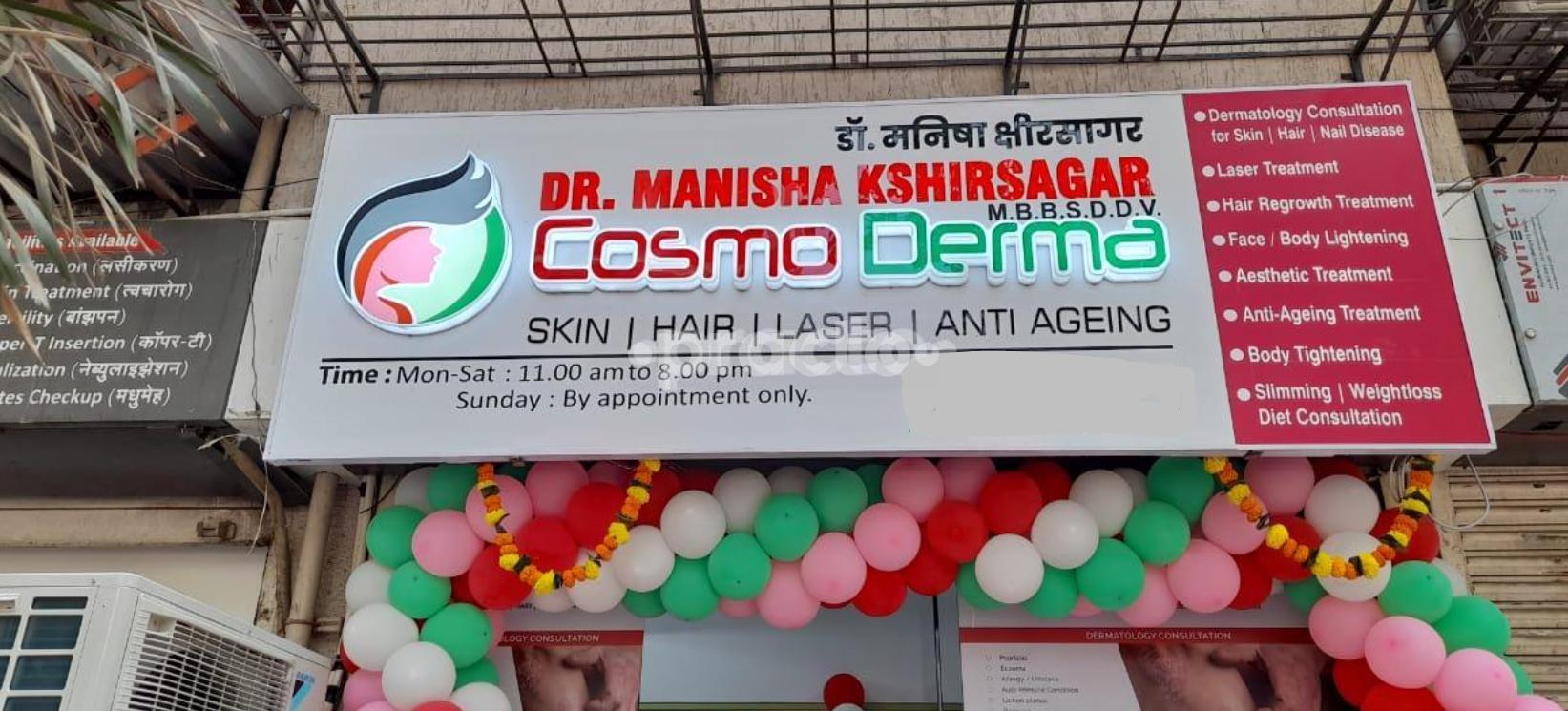 Establishment board at Cosmo Derma Clinic Vikhroli East Mumbai