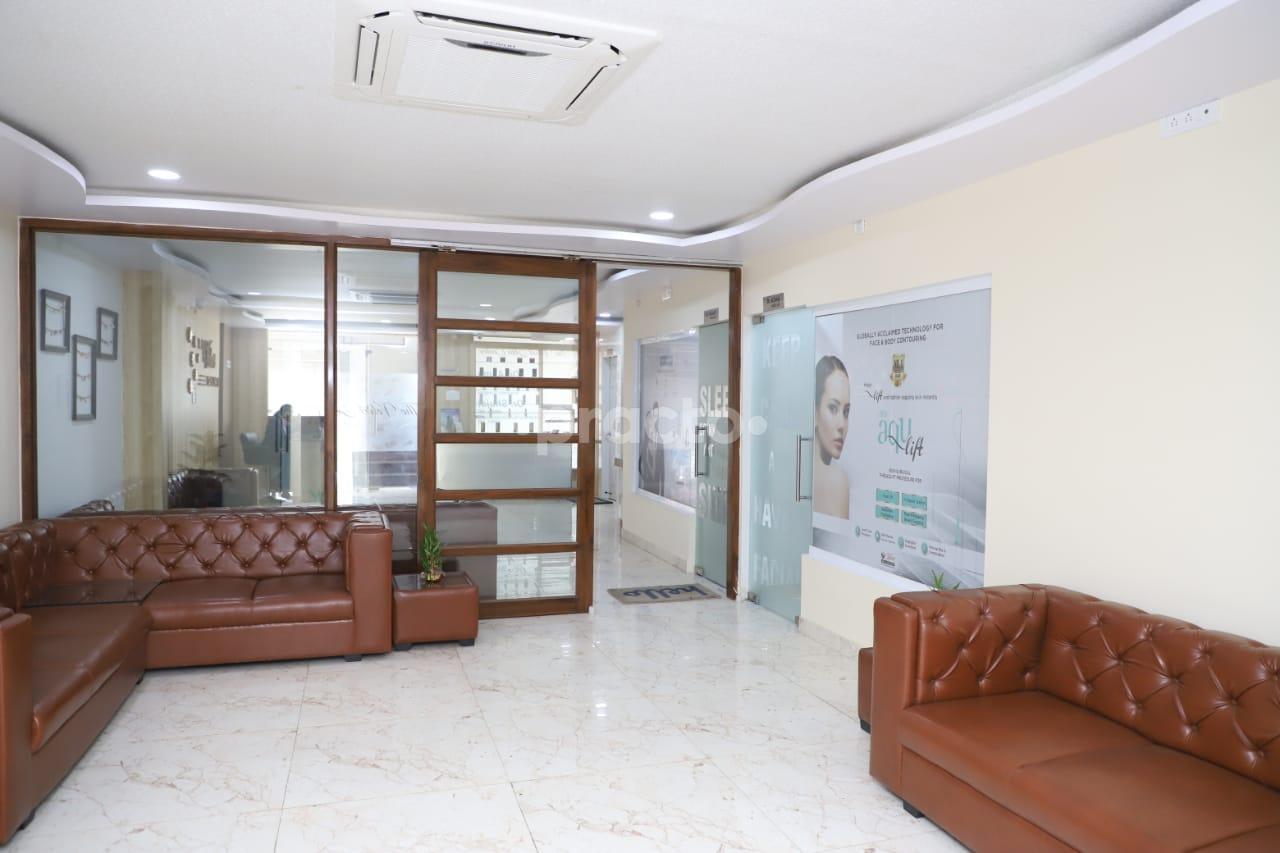 Waiting Area at The Velvet Skin Centre Indira Nagar Lucknow