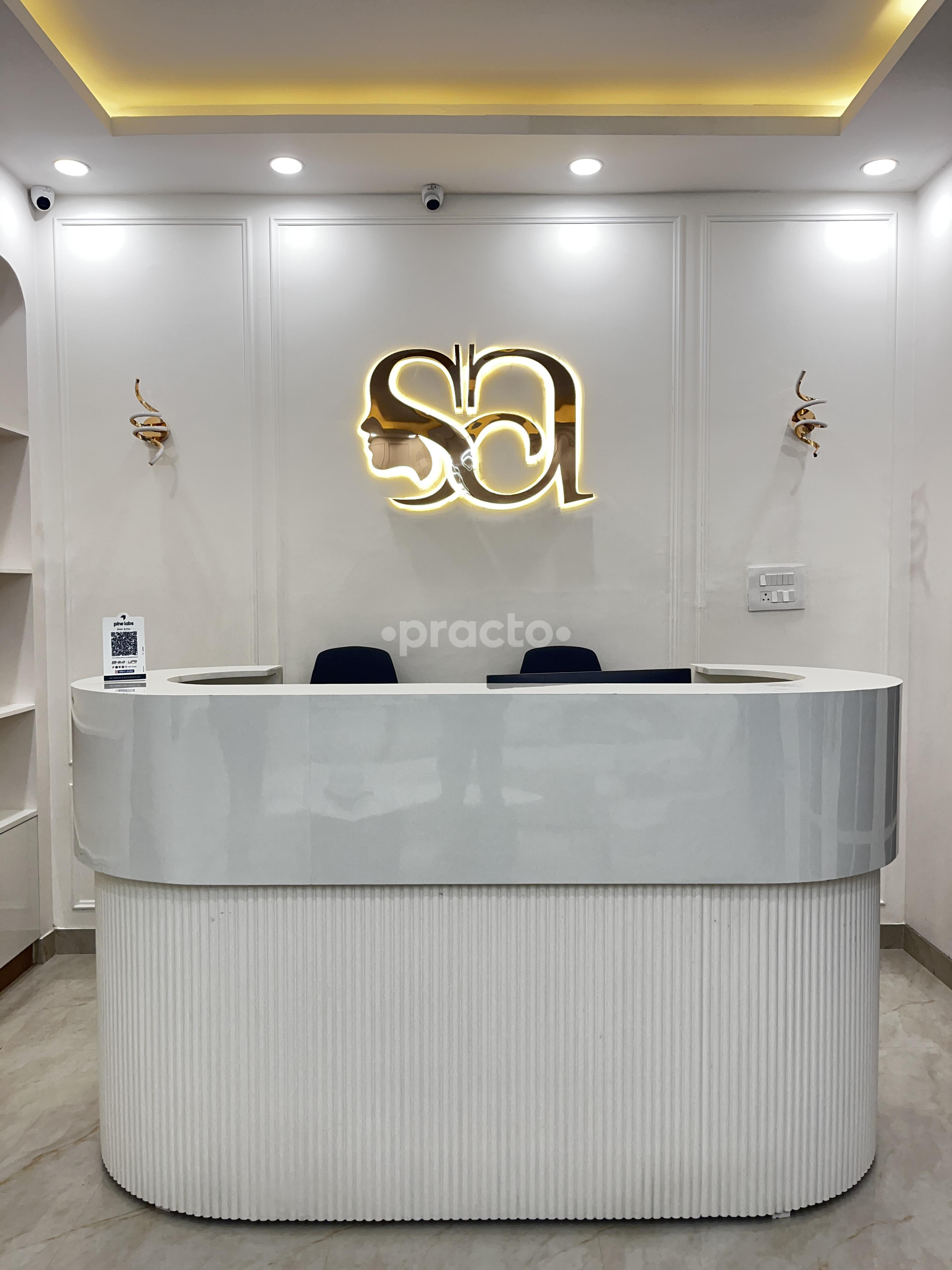 Reception Area at Dr. Shikha Aesthetics Sushant Lok I Gurgaon