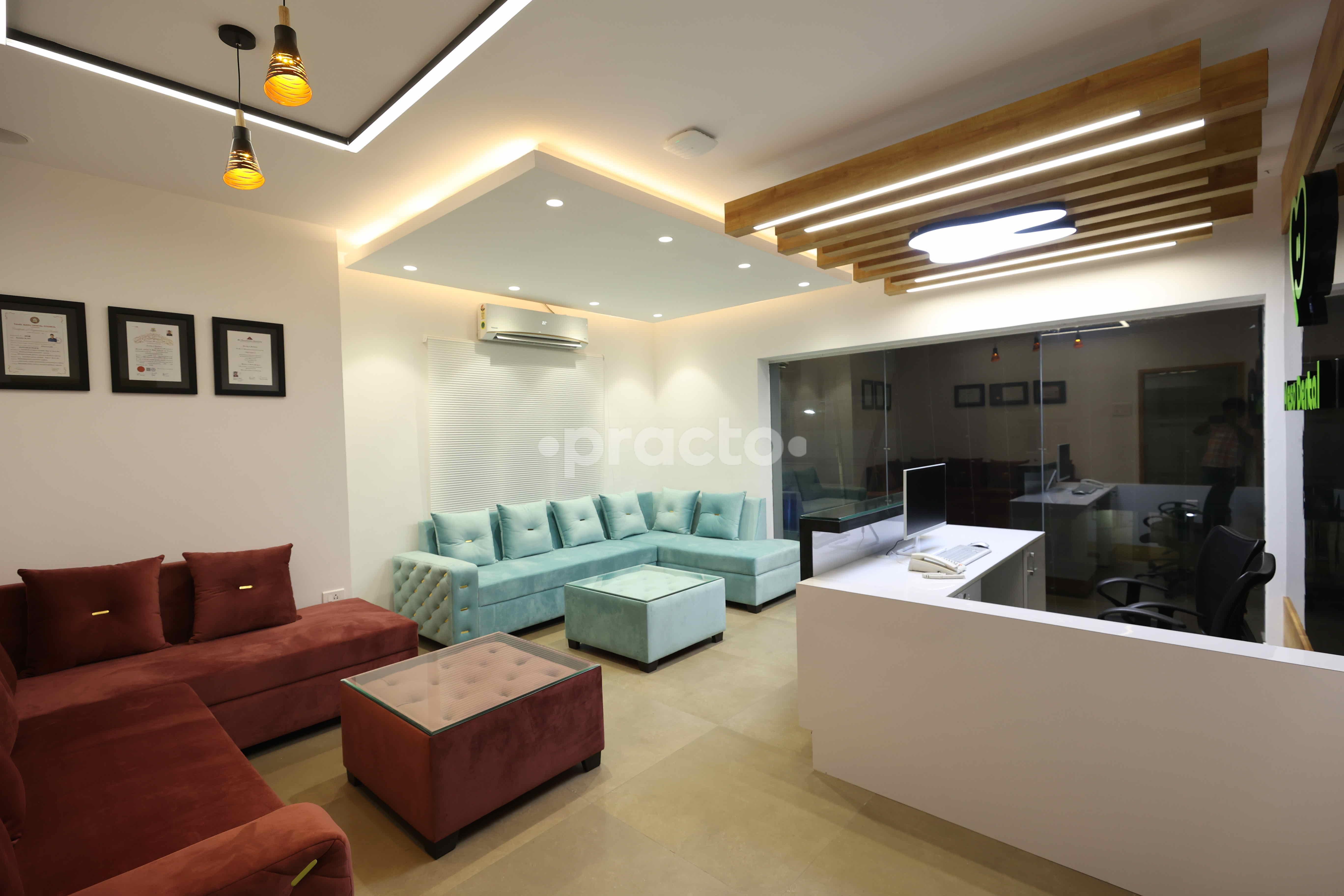 Reception Area at Meso Dental Saibaba Colony Coimbatore