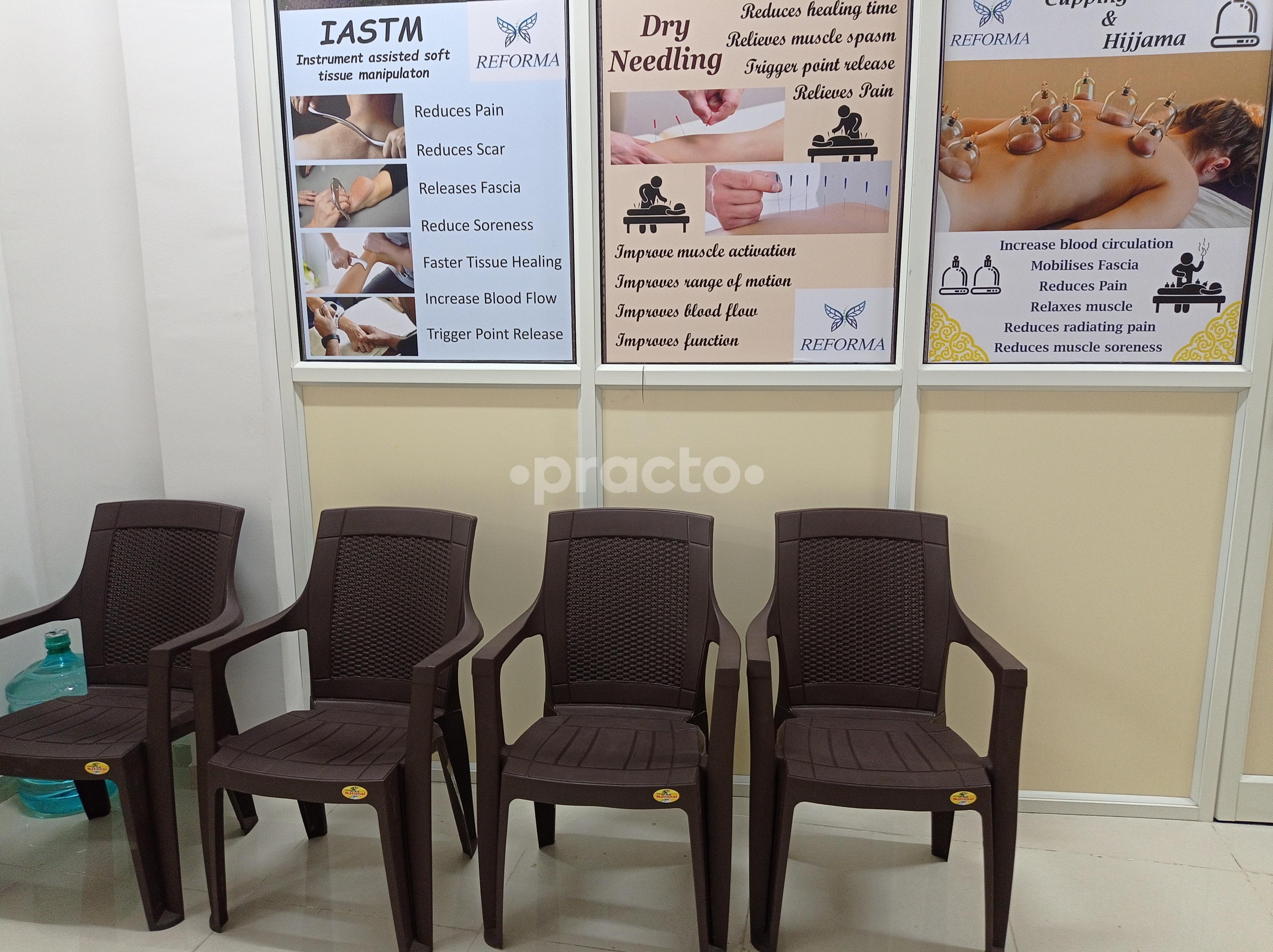 Waiting Area at Reforma Physio and  Chiropractic Clinic Lohegaon Pune