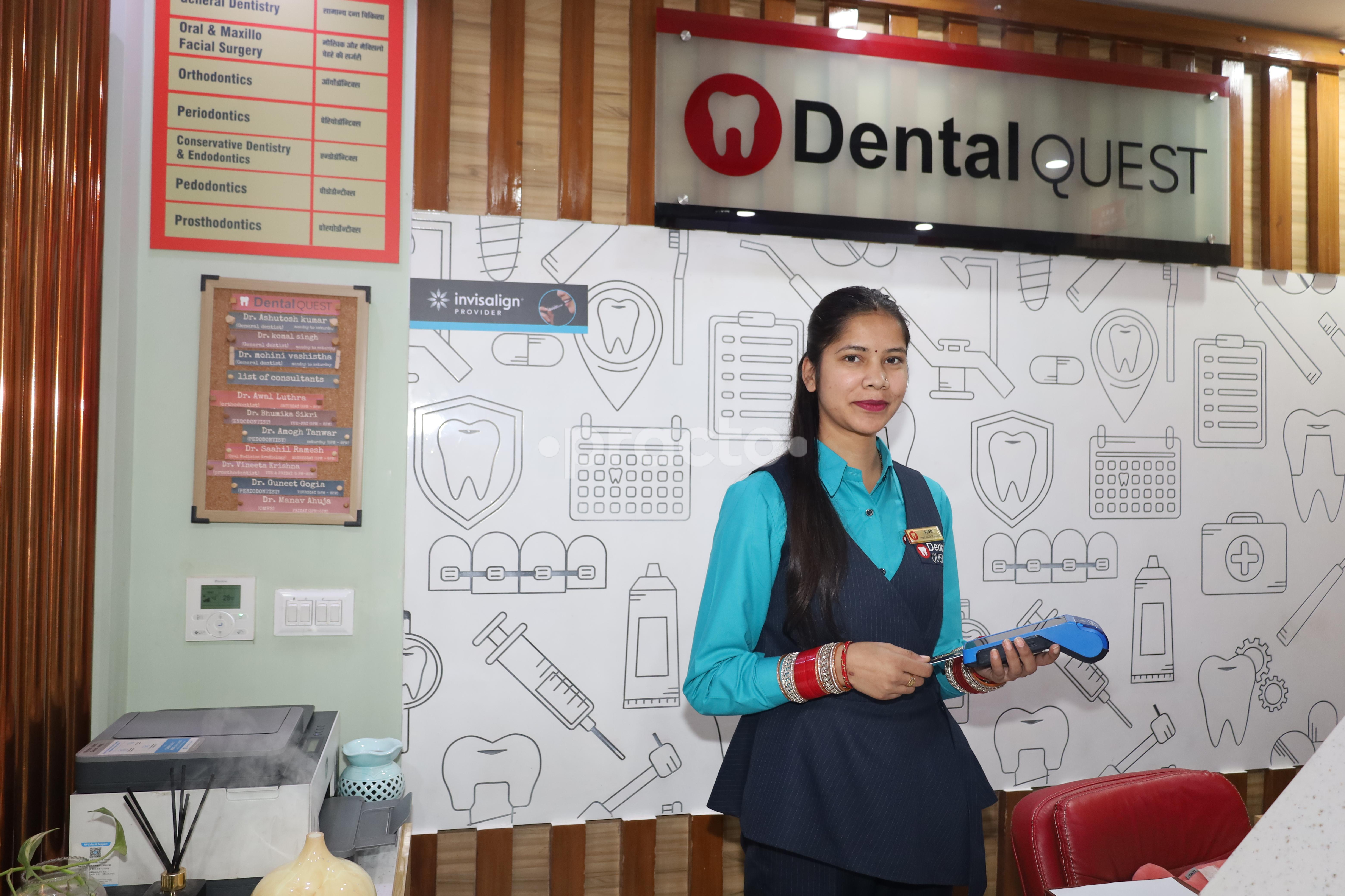 Reception Area at Dental Quest Clinic Dwarka Sector 19 Delhi