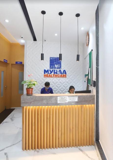 Reception Area at Myraa Healthcare Roadpali Navi Mumbai