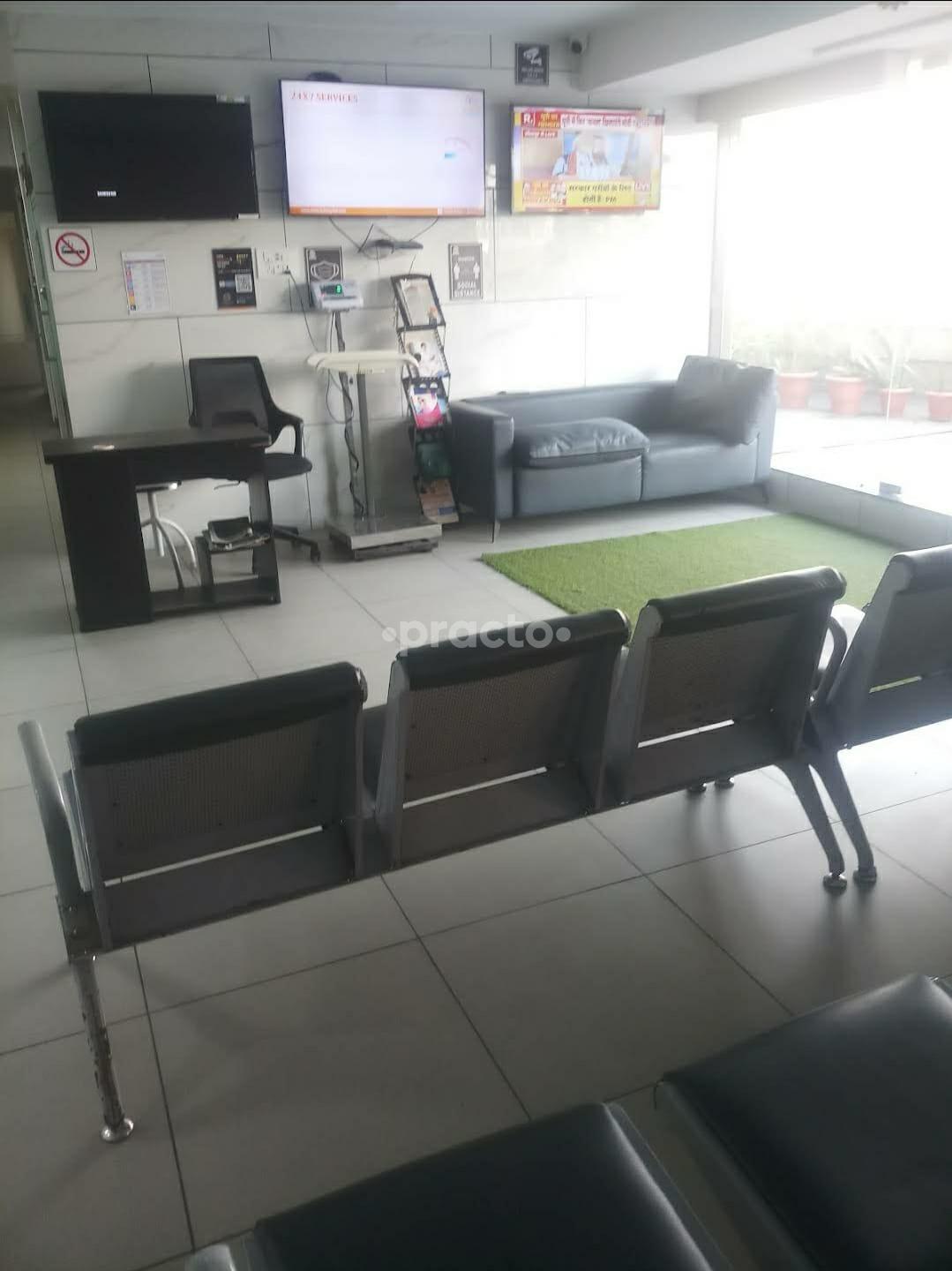 Reception Area at Velocity Multispeciality Hospital Adajan Dn Surat