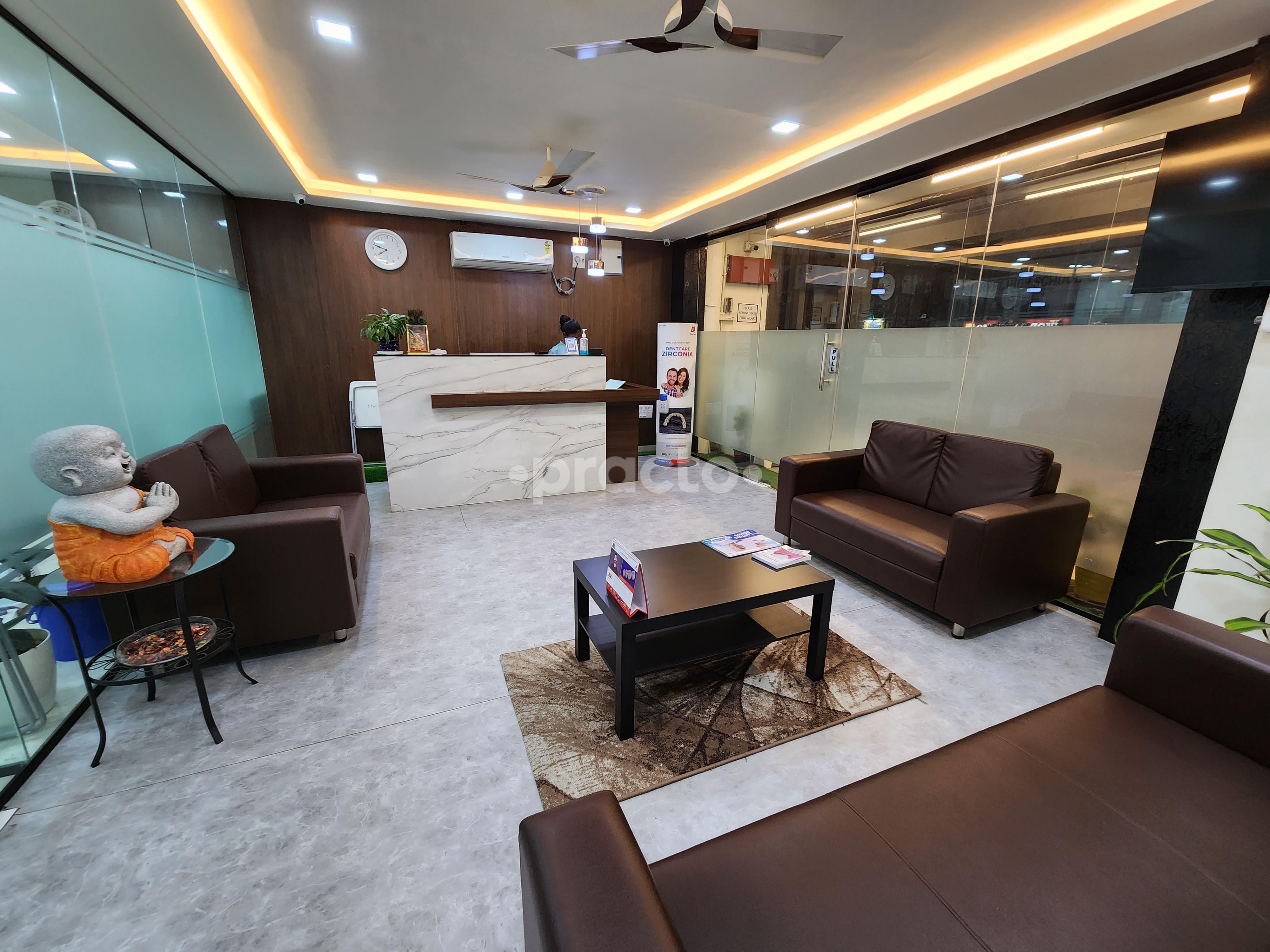 Reception Area at Smile Makers The Dental Lounge Sun city Hyderabad