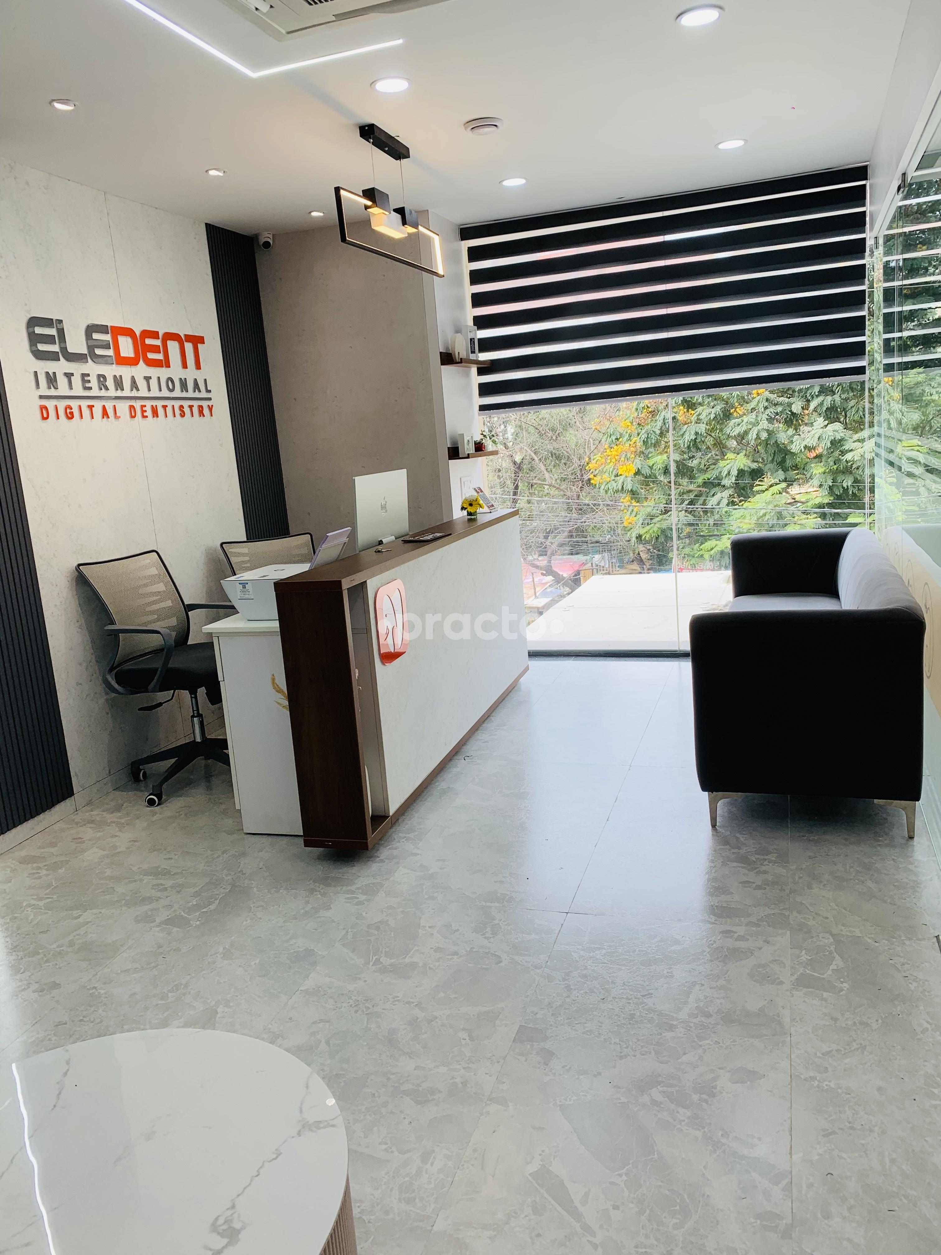 Reception Area at Eledent International Digital Dentistry Manikonda Hyderabad