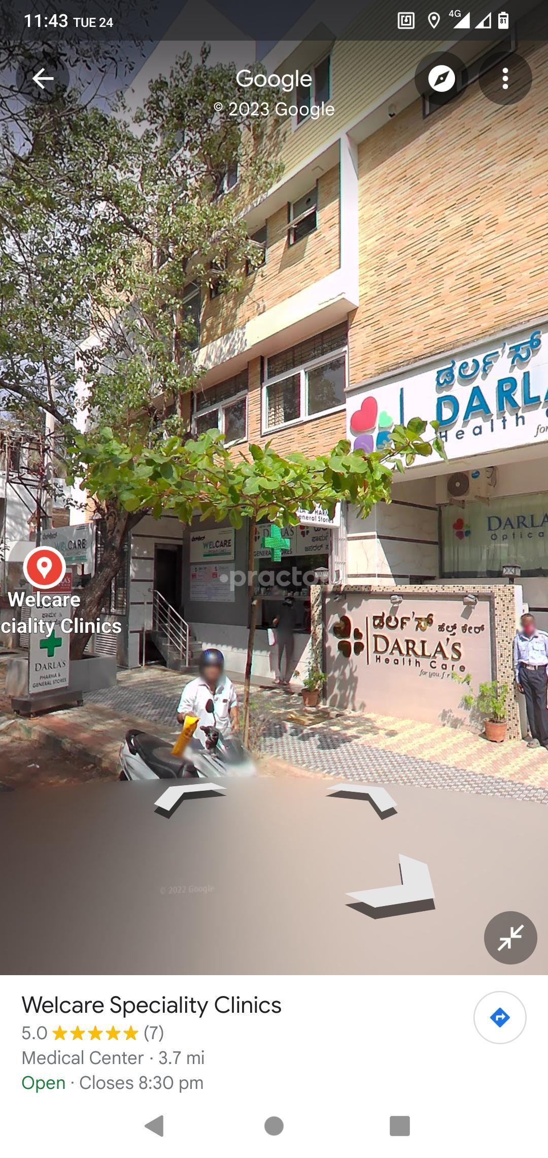 Outside Area at Welcare Speciality Clinics Saraswathipuram Mysore
