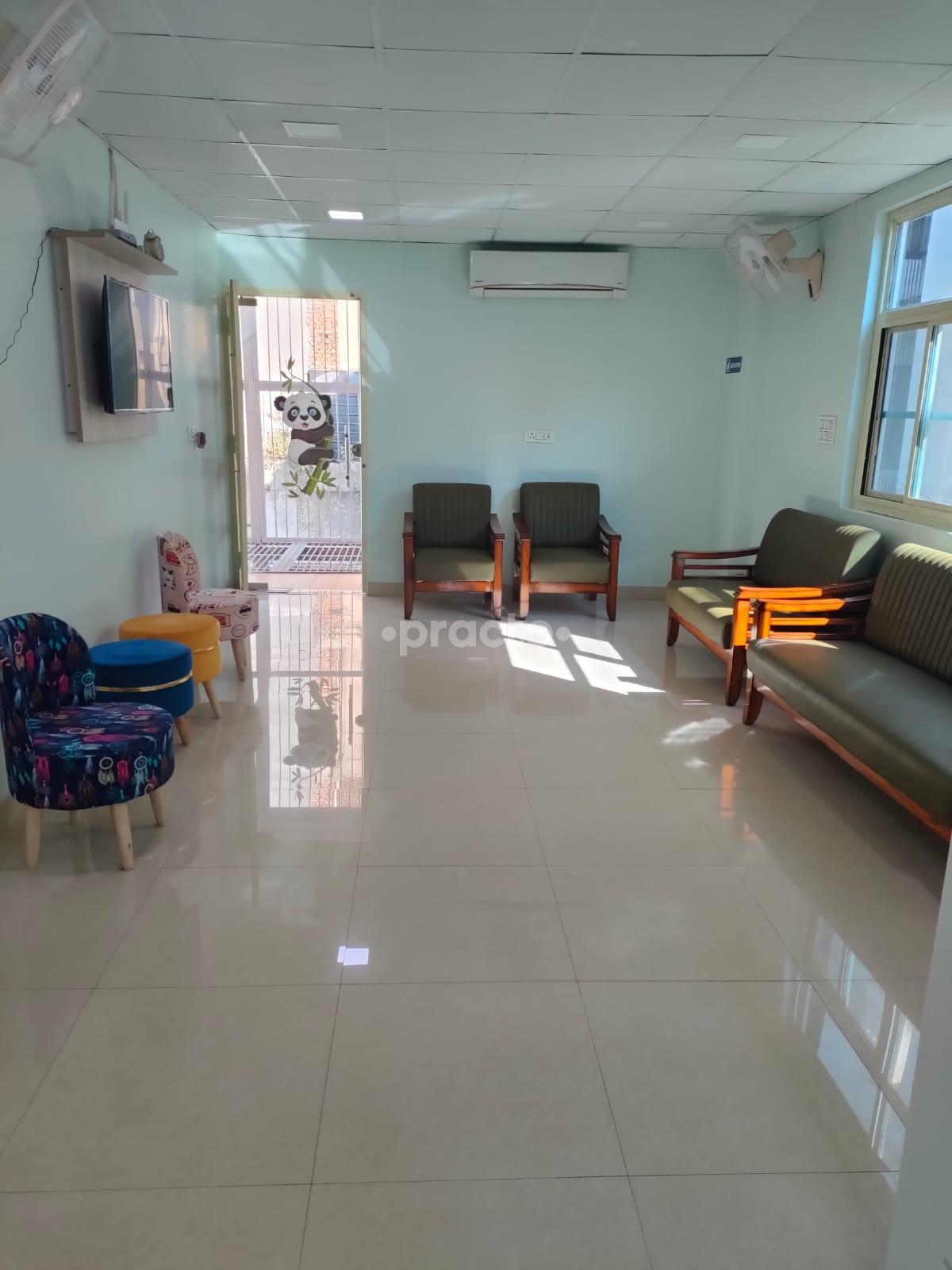 Reception desk at Shishu Anand Child Clinic Janakpuri Delhi