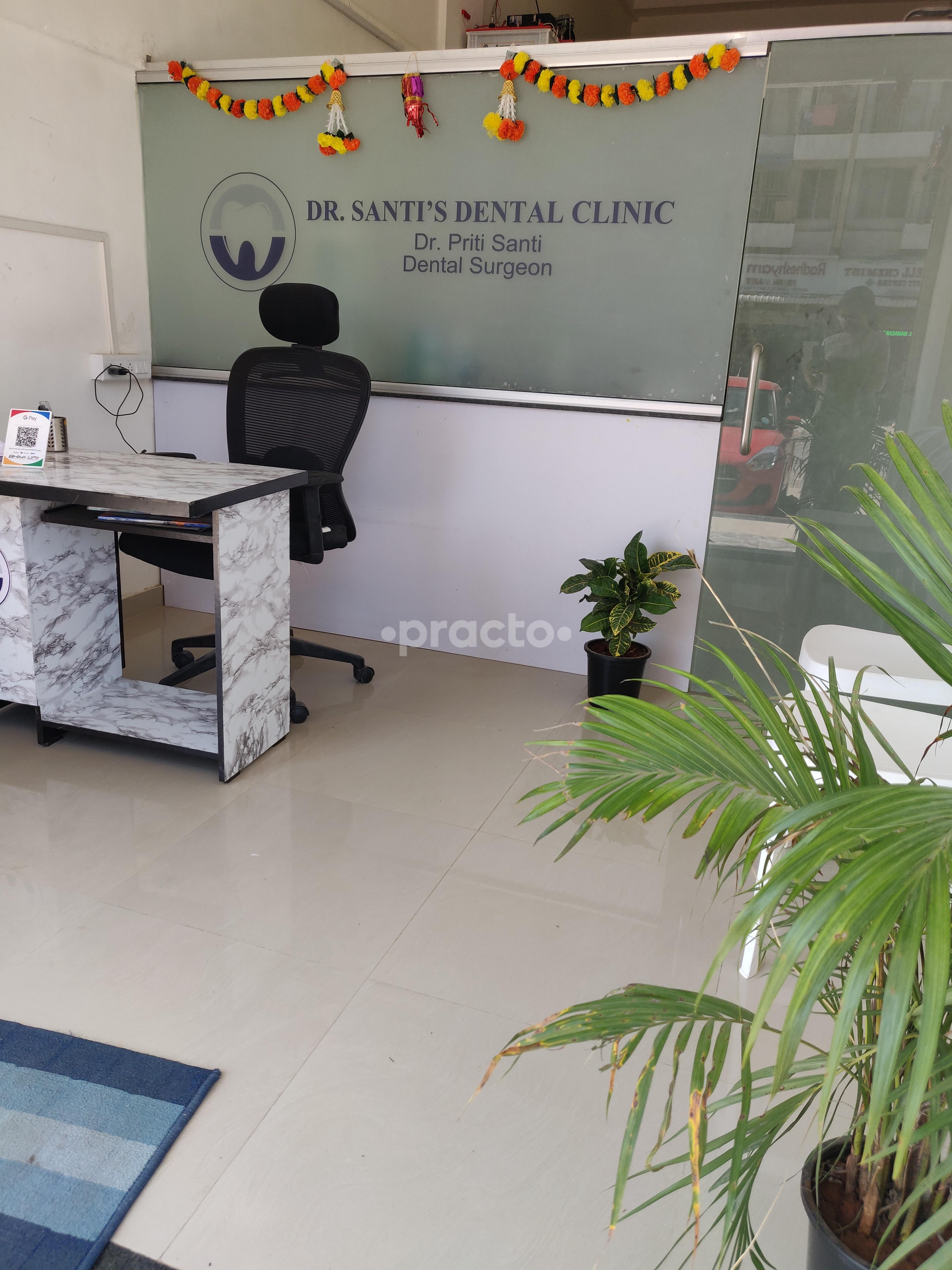 Reception Area at Dr. Santi's Dental Clinic Punawale Pune