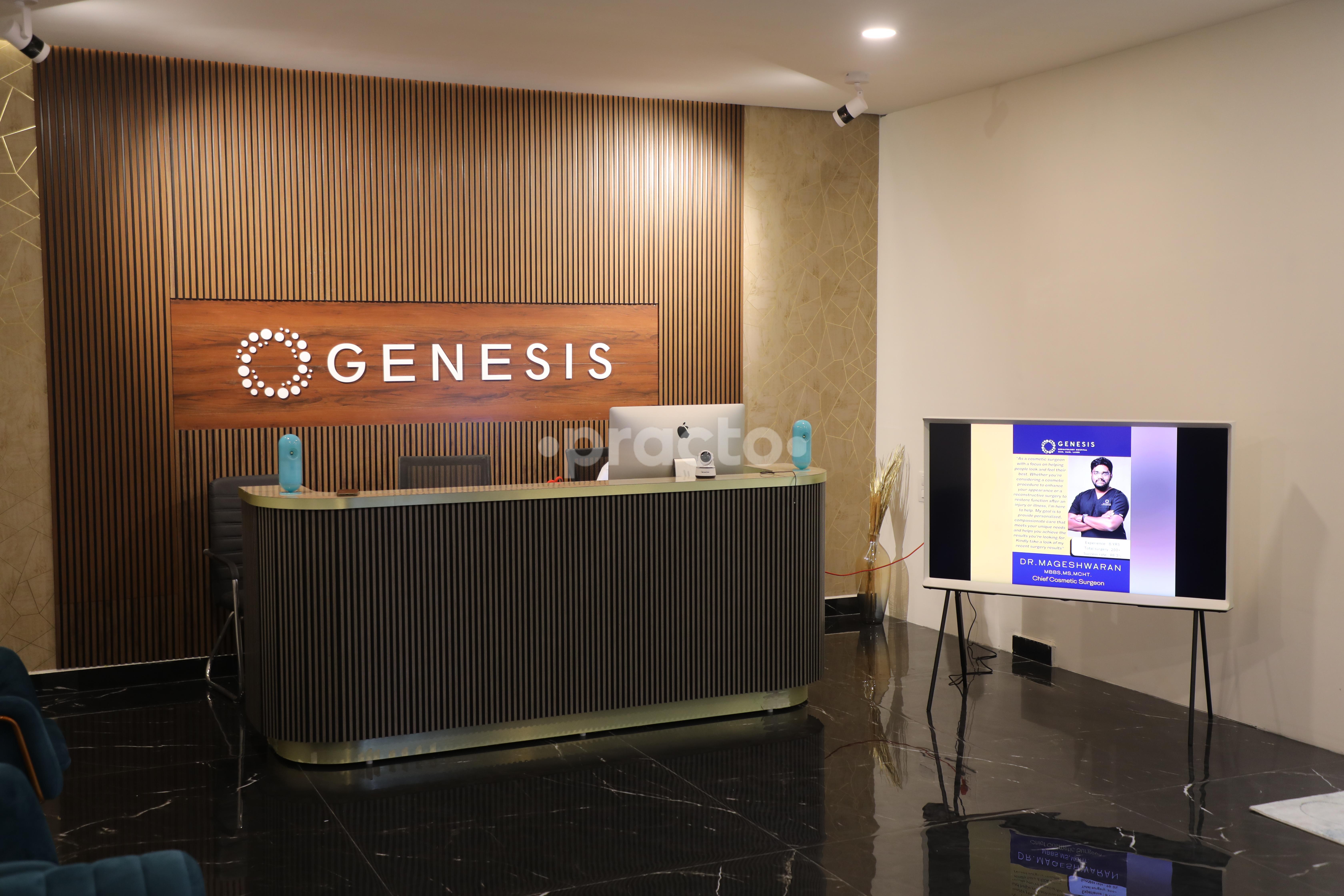 Reception Area at Genesis Dermatology OMR Road Chennai