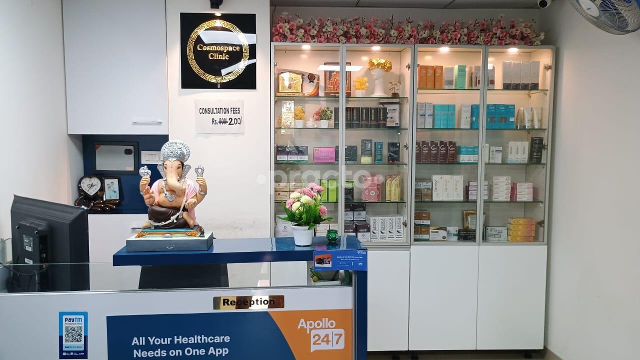 Reception Area at Cosmospace Clinic Wakad Pune