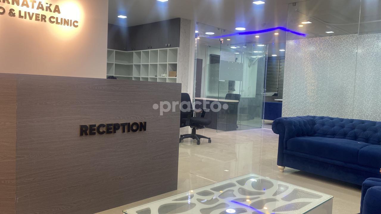 Reception Area at Karnataka Gastro and Liver clinic Frazer Town Bangalore