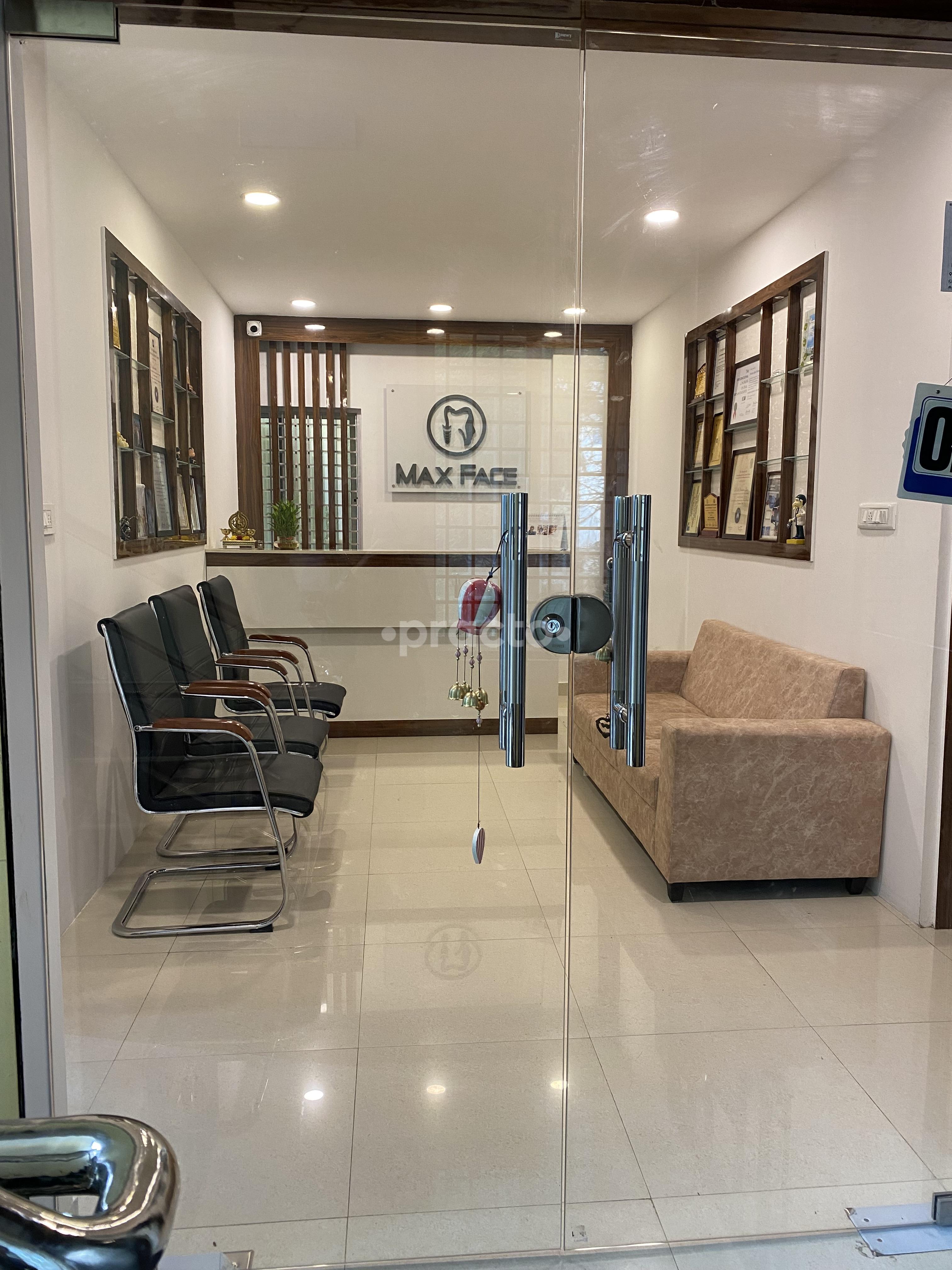 Waiting Area at Maxface Dental, Implant & Anaplastology Clinic Kasturi nagar Bangalore