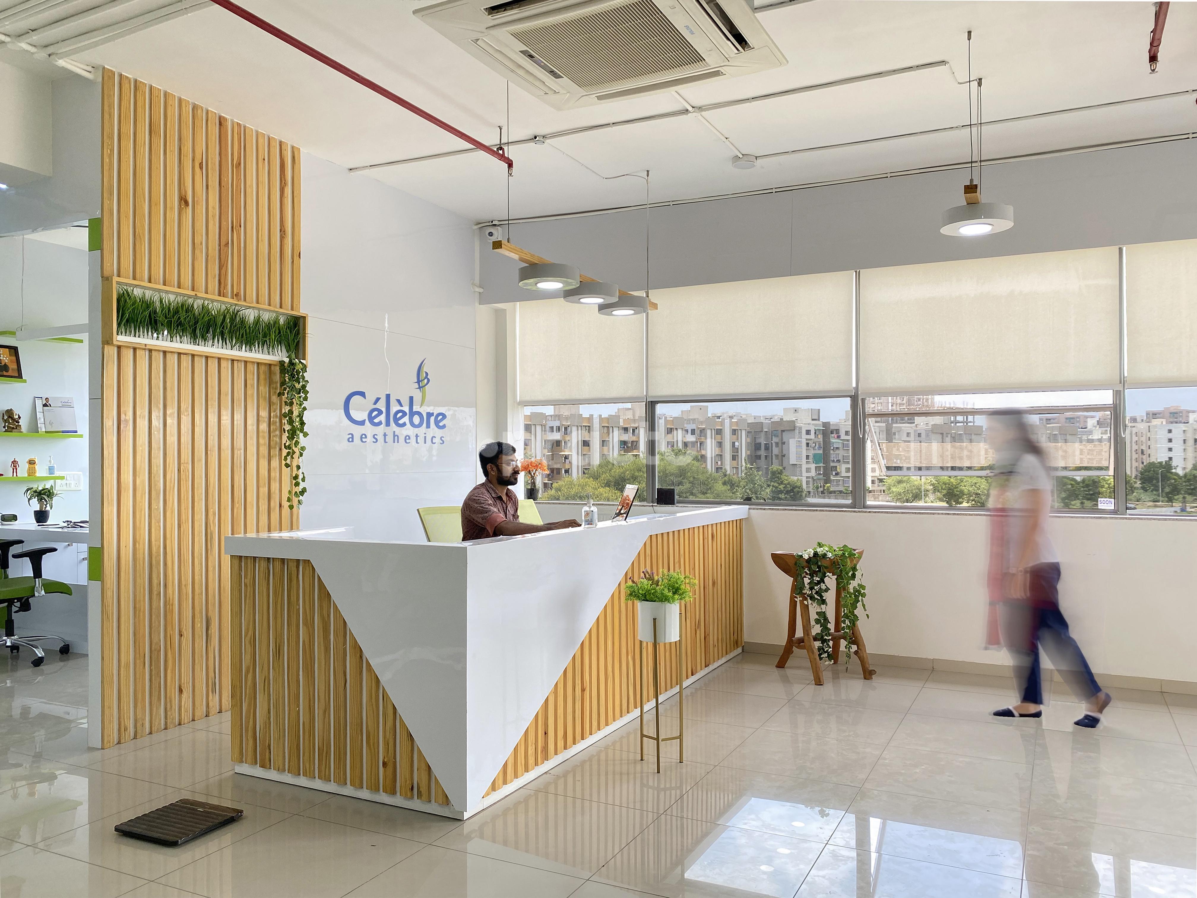 Reception Area at Celebre Aesthetics Gota Ahmedabad