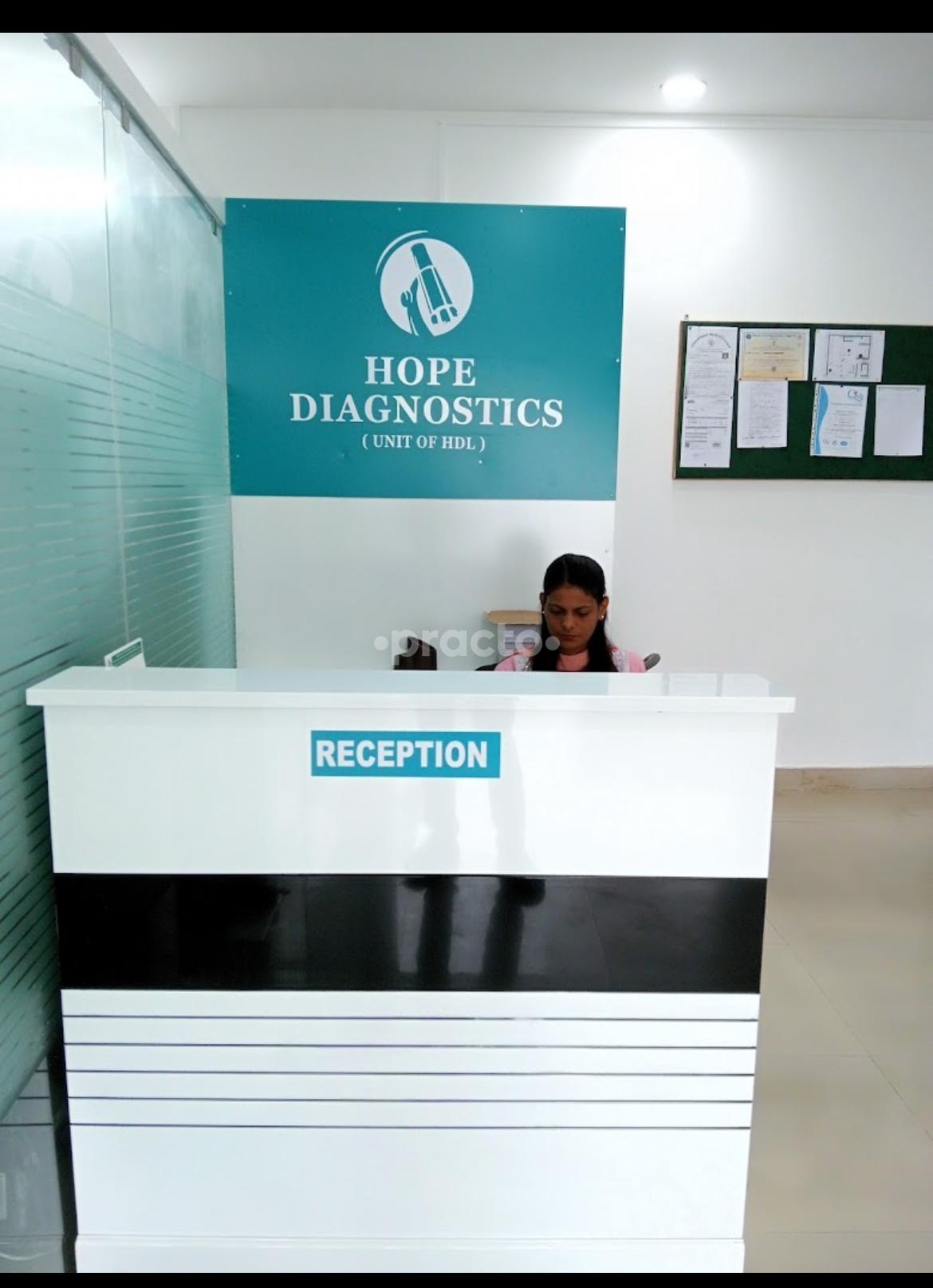 Reception Area at Hope Diagnostics Cannaught Place Dehradun